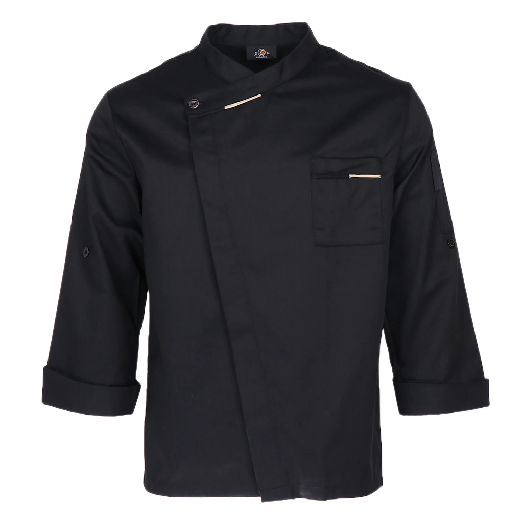 Unisex Chef Jackets Coat Long Sleeves Shirt Waiter Waitress Kitchen Uniforms