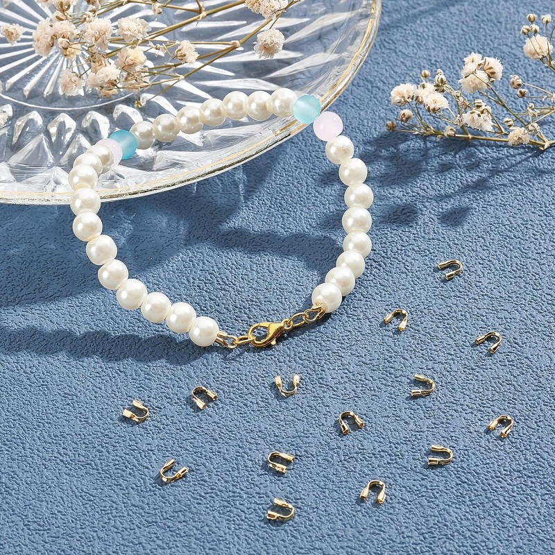 30 Stück 14 Karat Gold gefüllter Drahtschutz, U-förmige Erkenntnisse für die DIY-Schmuckherstellung – Detail 3