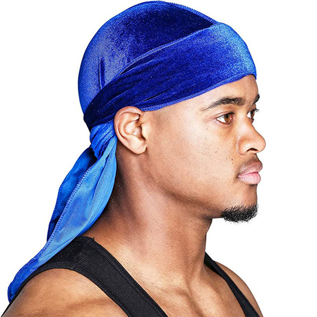 Tecido De Veludo Superior Durag Acessórios Para O Cabelo Bonnet