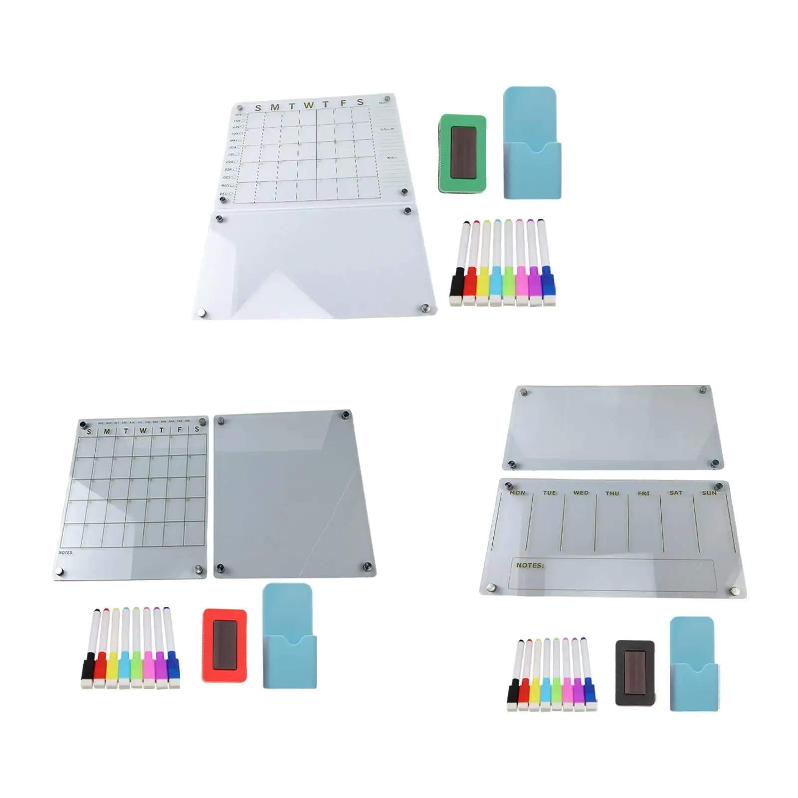 Magnetic Dry Erase Board Acrylic Whiteboard Weekly Planning Board for Fridge Special Events Important Dates Planning Activities