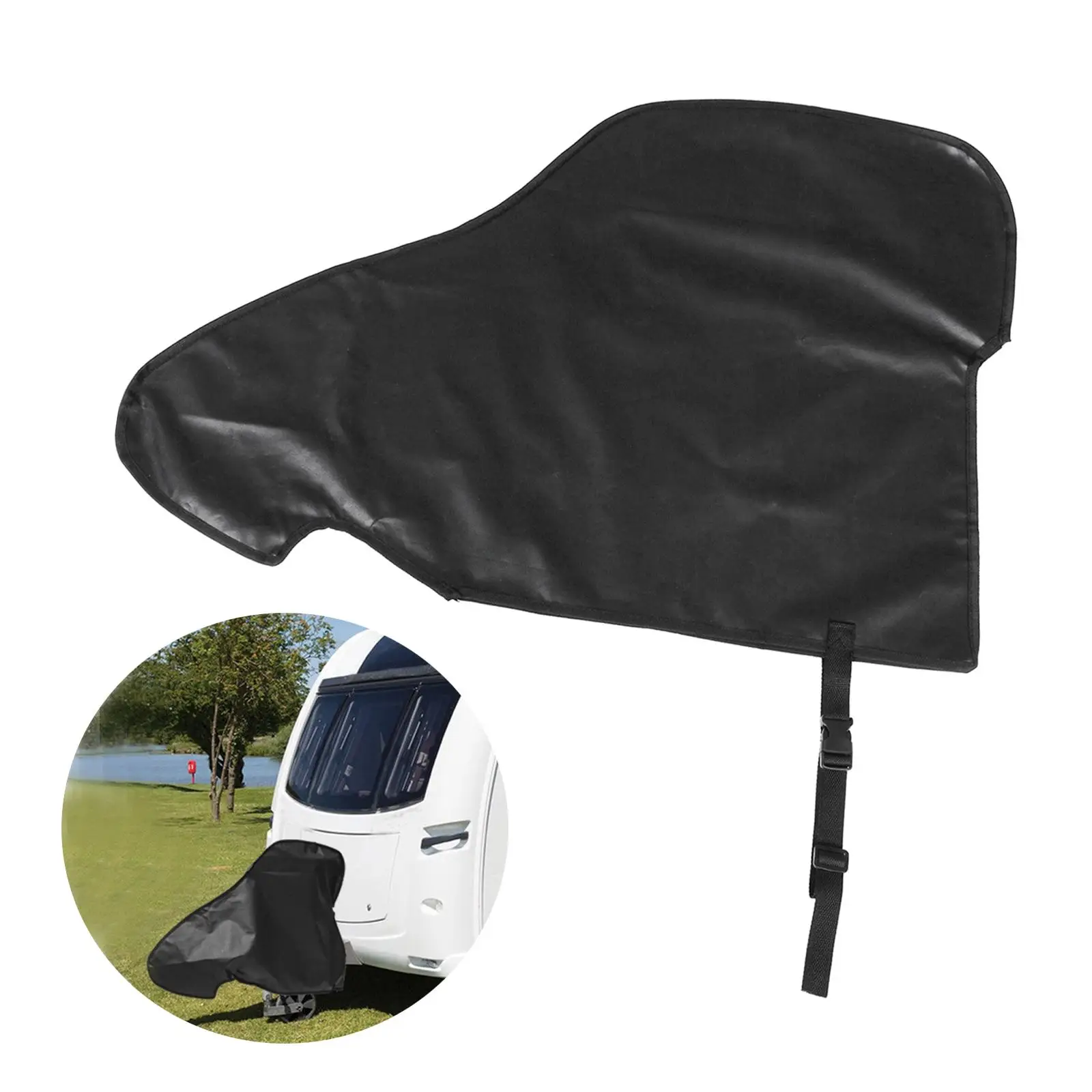 Hitch Cover Waterproof with Straps Non-Woven Breathable Protections Reflective Strip PVC Towing Universal for Trailer 