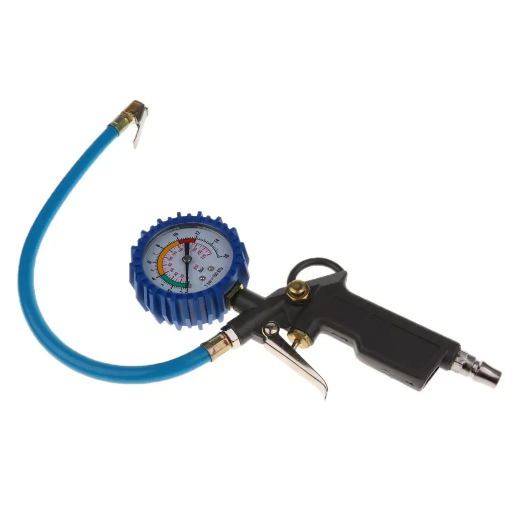 Multi-function Tire Inflator With Gas-Pressure Gauge for Universal