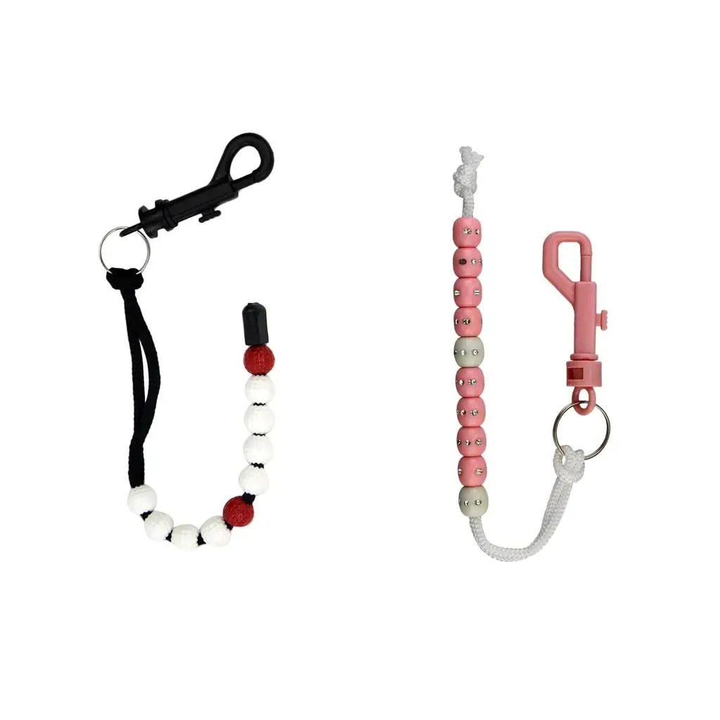 2PCS PROFESSIONAL BEADED GOLF STROKE COUNTER KEEPER BRACELET with CLIP