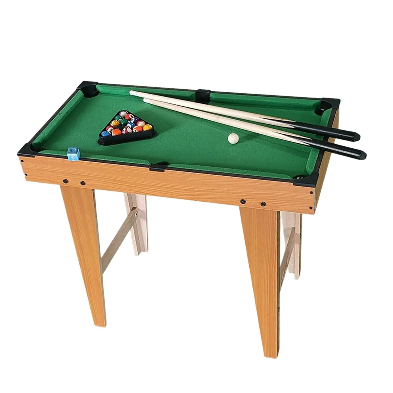 58.5cm Height Pool Table Set Home Office Chalk, Racking Triangle Wooden Durable
