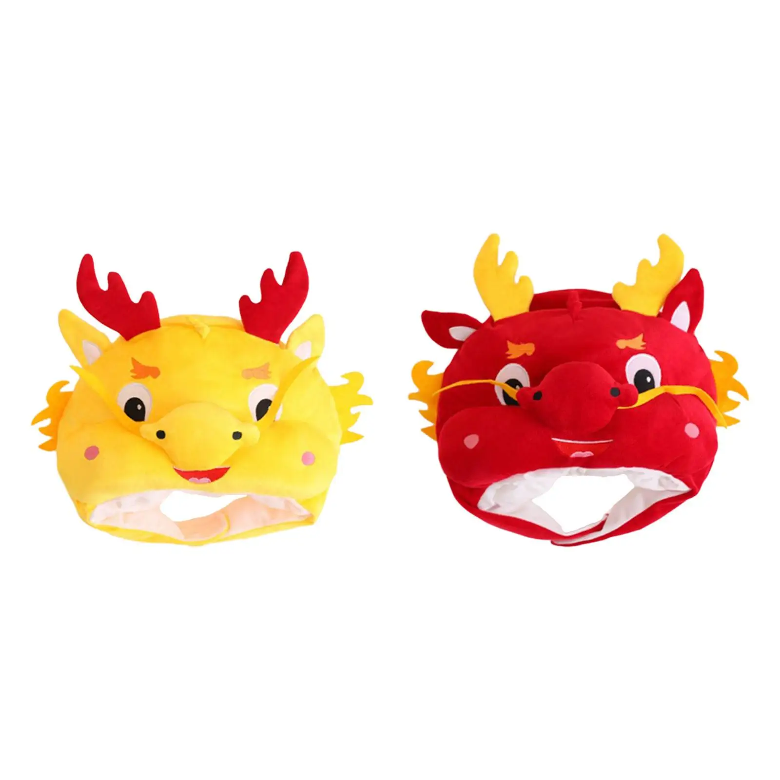 Plush Dragon Hat Fancy Dress Decoration Party Comfortable Funny Headgear for Holiday Role Play Carnival Festive Birthday Party