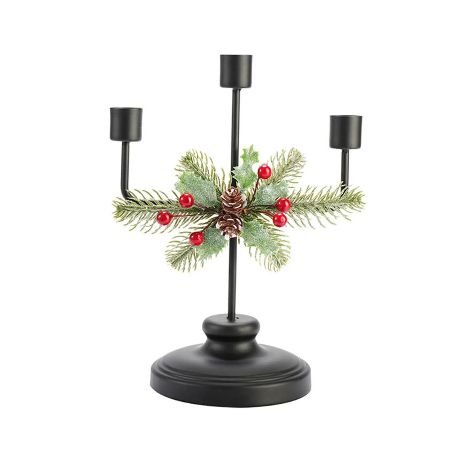 Christmas Candle Holder Candle Stand Metal Candlestick for Home Holiday Wedding Decor