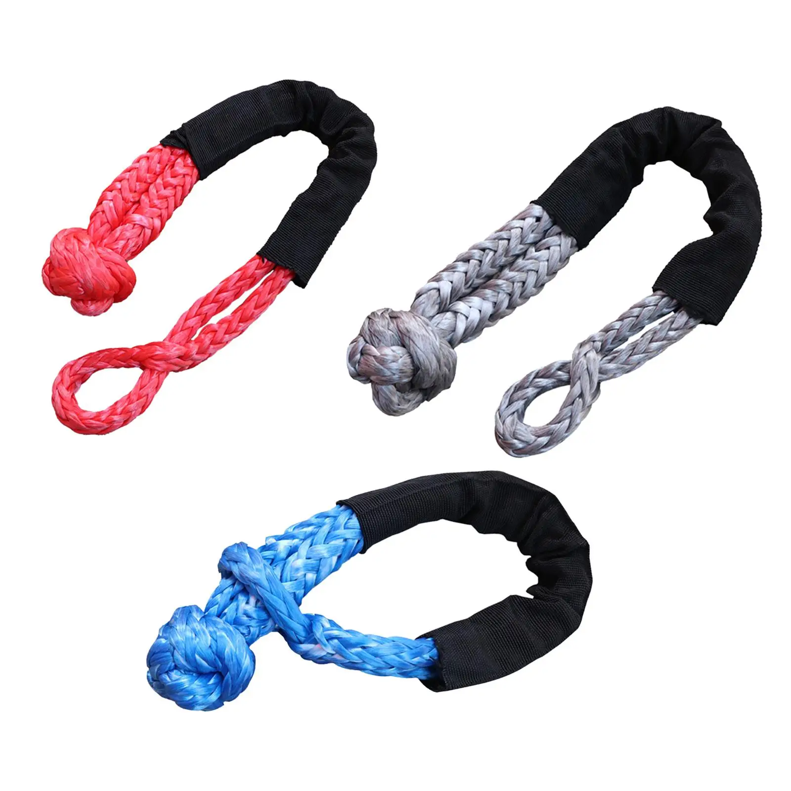 Soft Shackle Durable Synthetic Road Recovery Rope Strong Breaking Strength for ATV UTV Winches Sailing SUV Towing