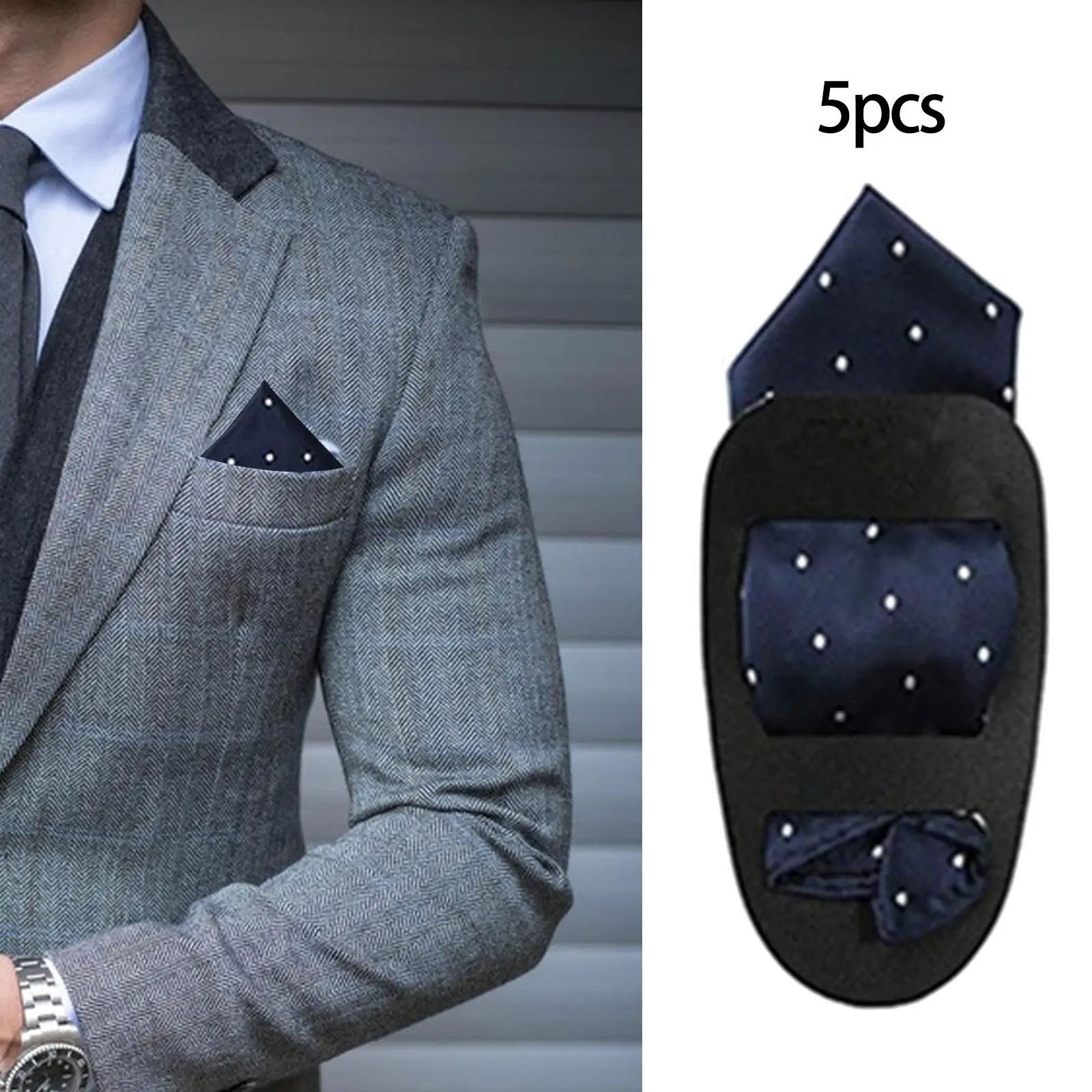5 Pieces Pocket Square Holder Support Organizer for MenS suits Accessories