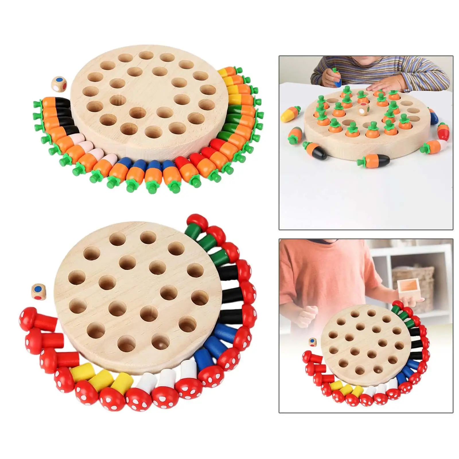 24 Board Game Color Cognitive Ability Toy Educational Montessori Color Memory for Interaction Indoor Activity Leisure Party