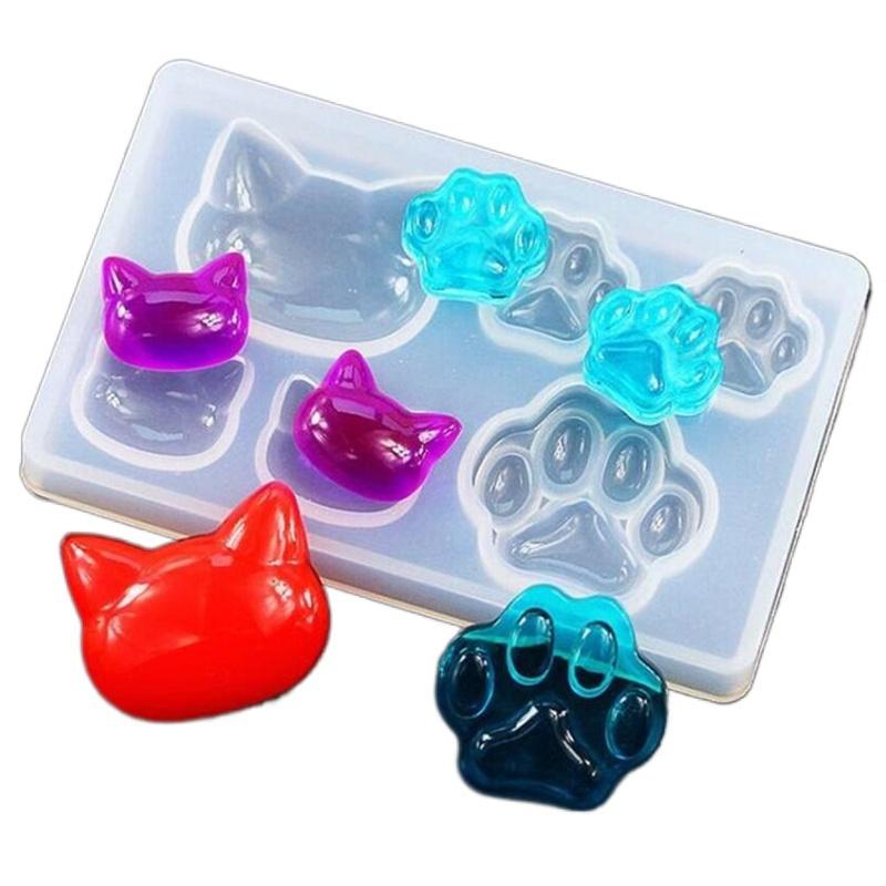 Kleine Katzenklaue Kristall Epoxidharz DIY Silikonform Katzengesicht Katzenklaue Schlüsselanhänger Schmuck Anhängerform – Detail 7