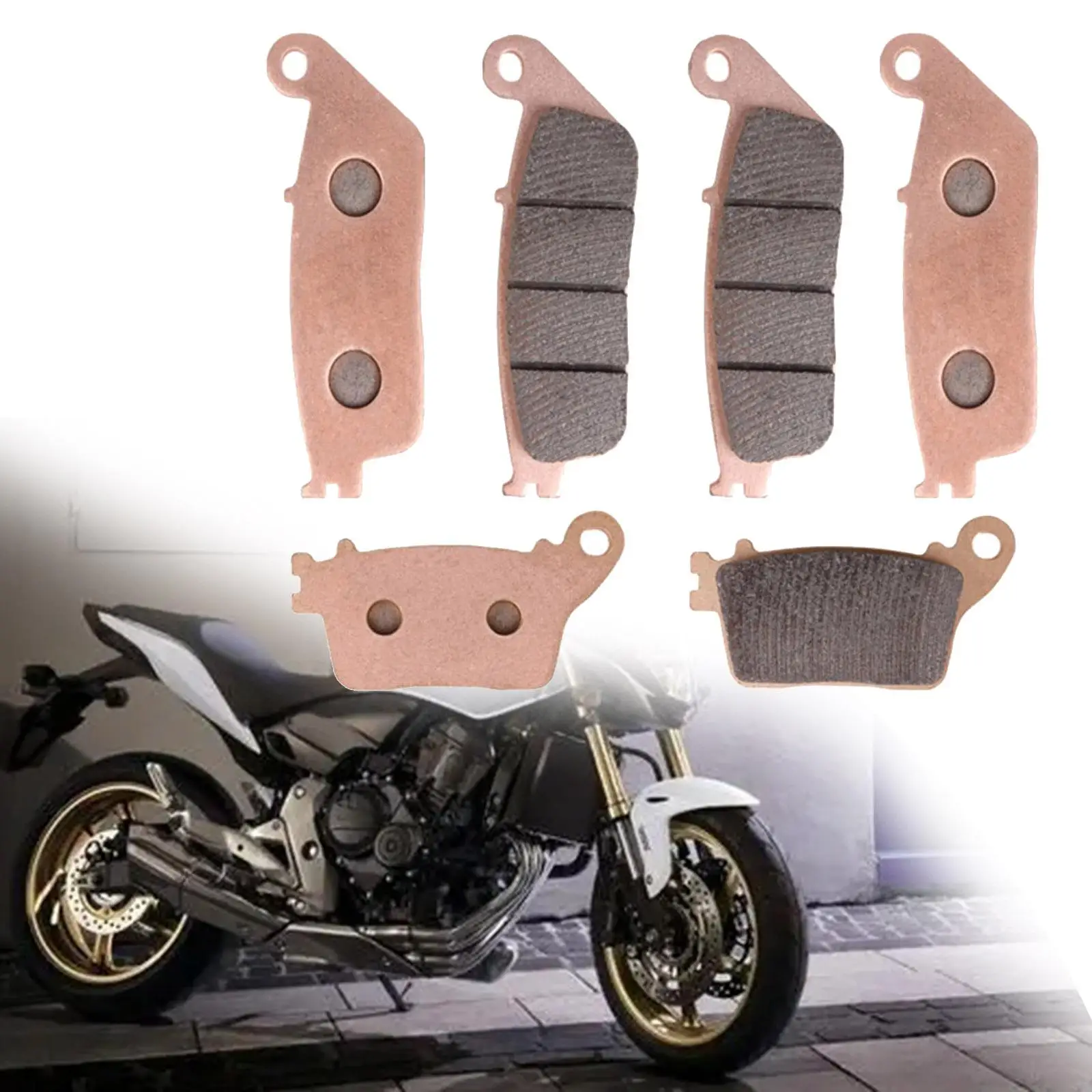 6x Front Rear Brake Pads Set Brake Pads Set Accessories for Honda Repair Part