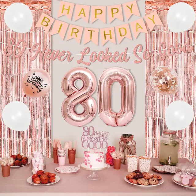74 Piece Rose Gold 20 Birthday Decorations For Women, 20th Birthday  Decorations For Women, 20th Birthday Gifts For Women, Happy 20th Birthday