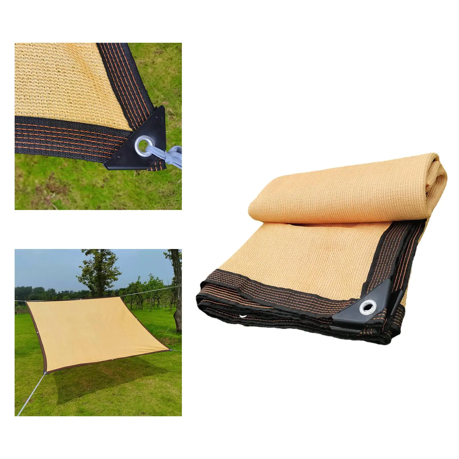 Patio Backyard Mesh Sun Shade Netting Rectangle Water Resistant PE 1x2Meters