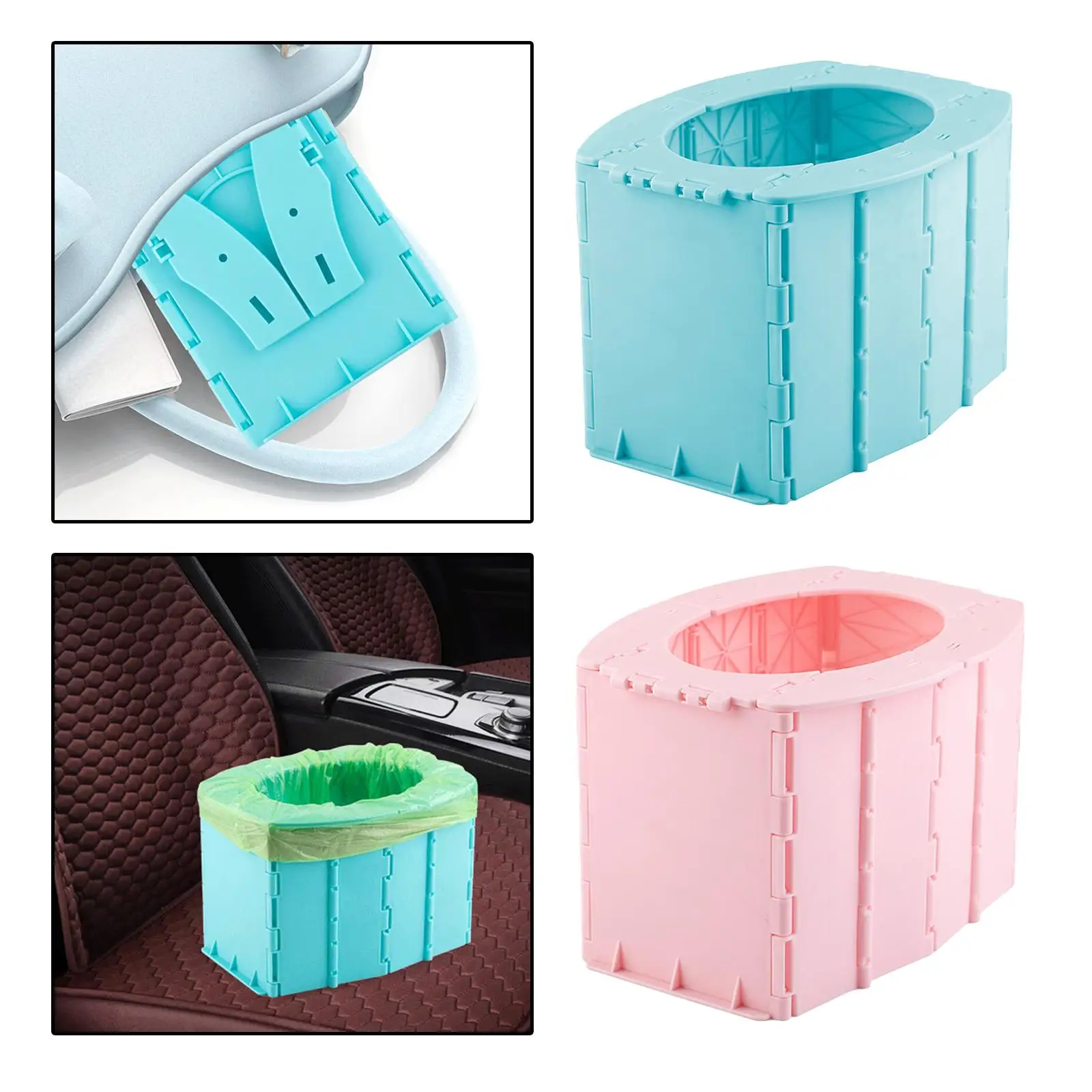 3-in-1 Compact  to Clean Folding Potty Toilet Seat for Toddler Car