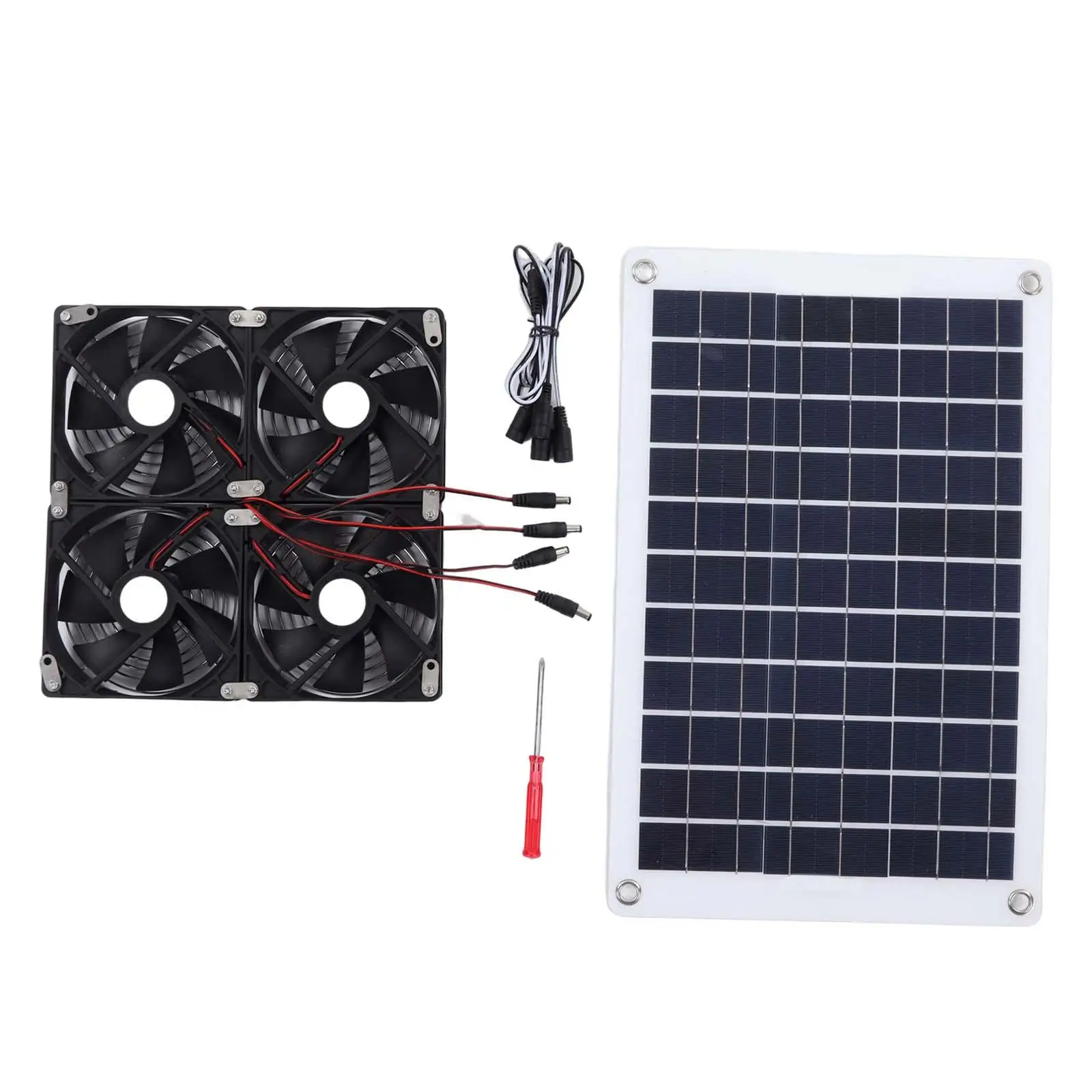 Solar Panel Exhaust Fan Solar Panel Fan Kit Mini Ventilator Portable for Greenhouse Dog House Sheds Outside Small Chicken Coops