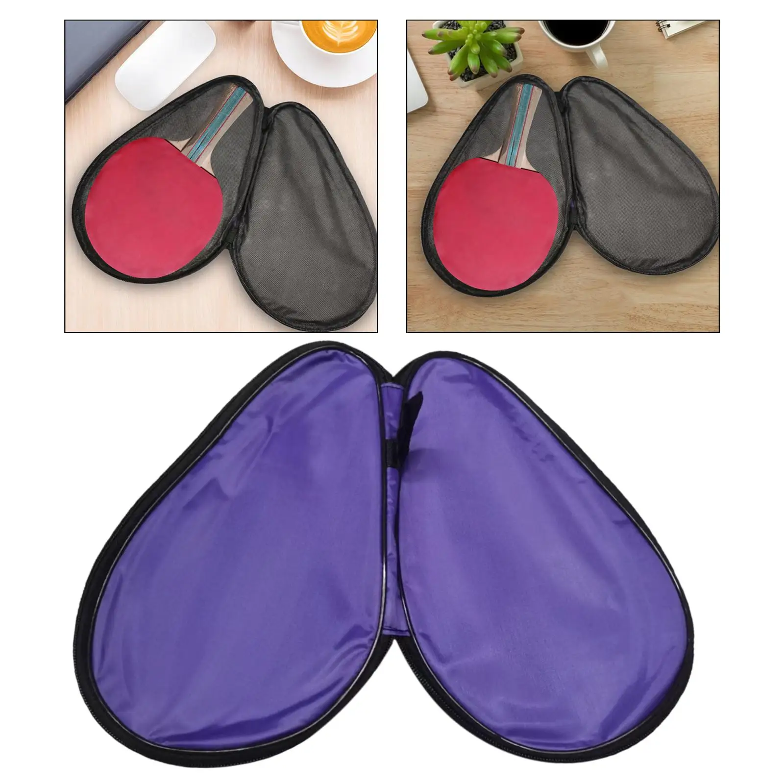 Ping Pong Paddle Case Lightweight Rainproof PVC Table Tennis Cover Ping Pong Paddle Sleeve for Adult Home Gym Sportsman