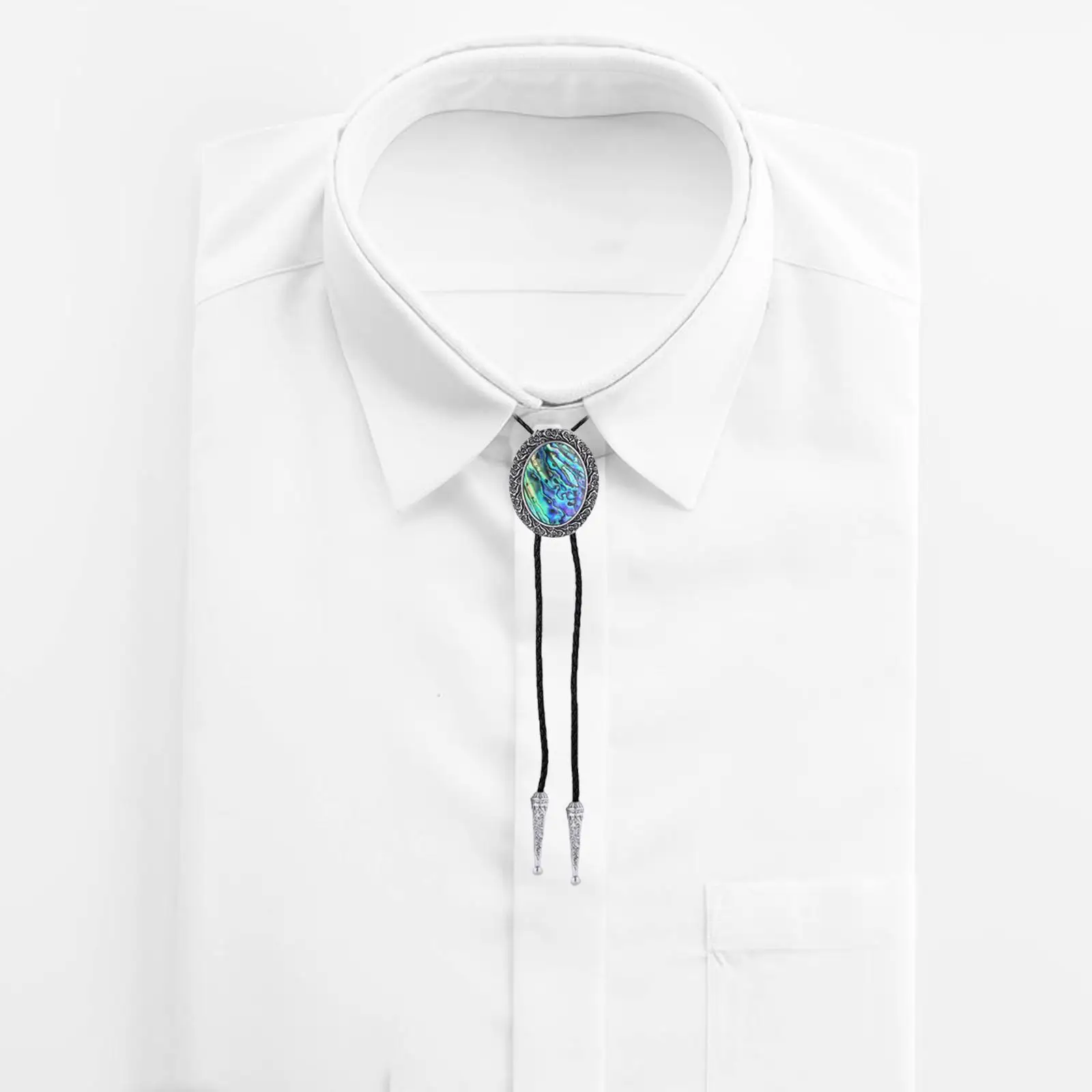 Stylish Western Bolo Tie Adjustable Rope Cowboy Necktie Costume Accessory with Pendant for Teens Adults Men Women Gift