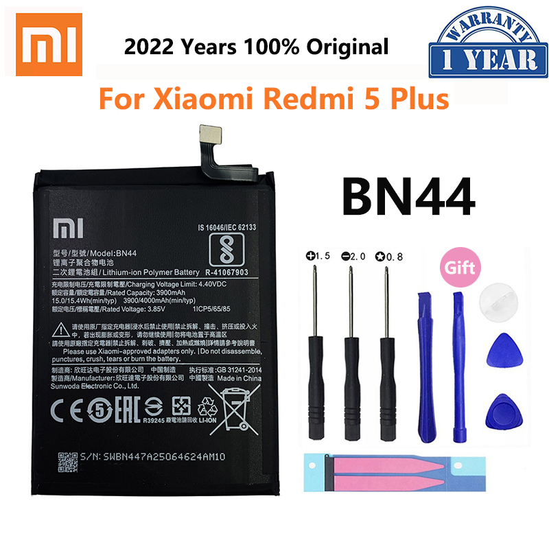 100% original xiao mi bn44 4000mah bateria