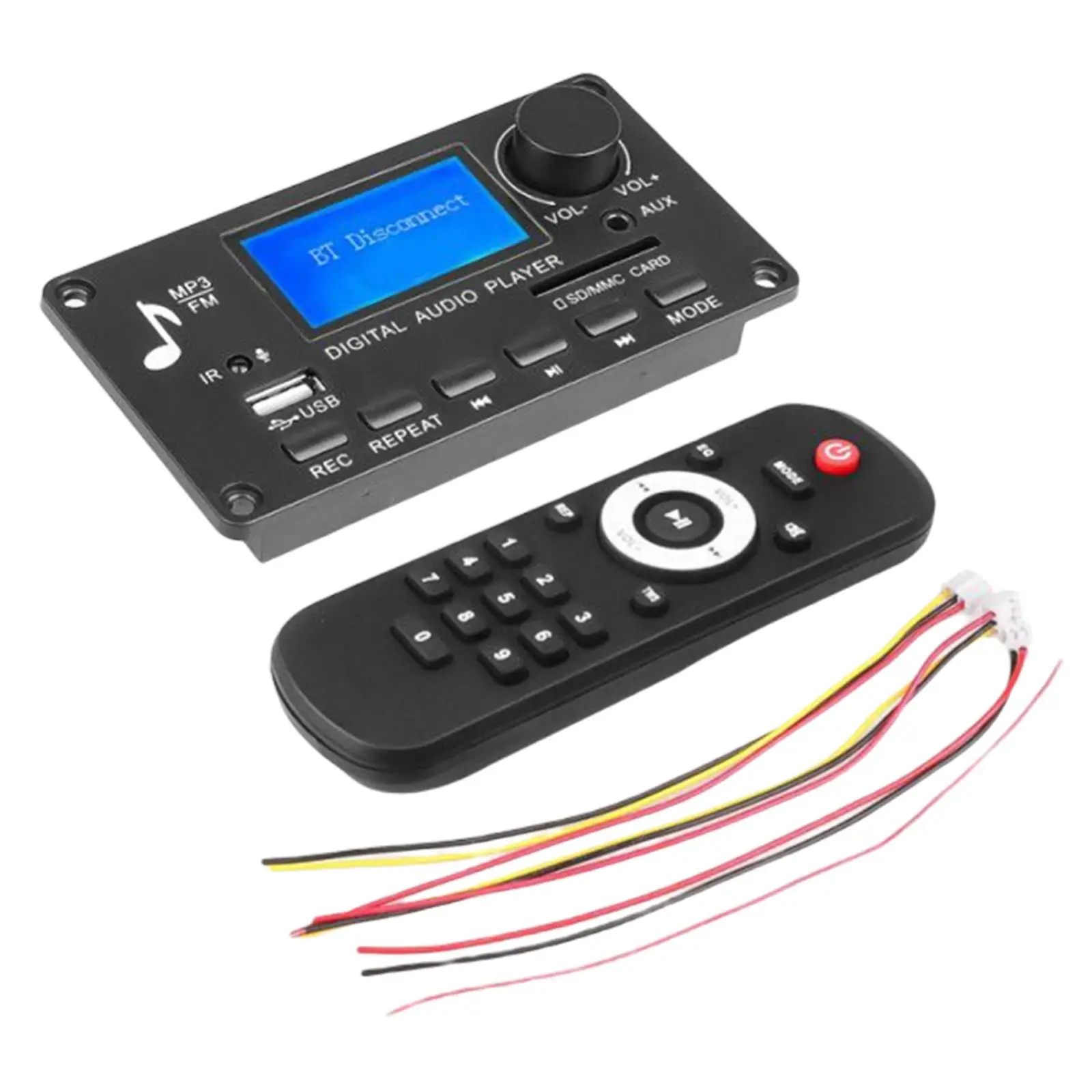 1 Set Audio 2V USB TF USB  Car / Remote  Recording LCD Screen 5.0 WMA  MP3  Board