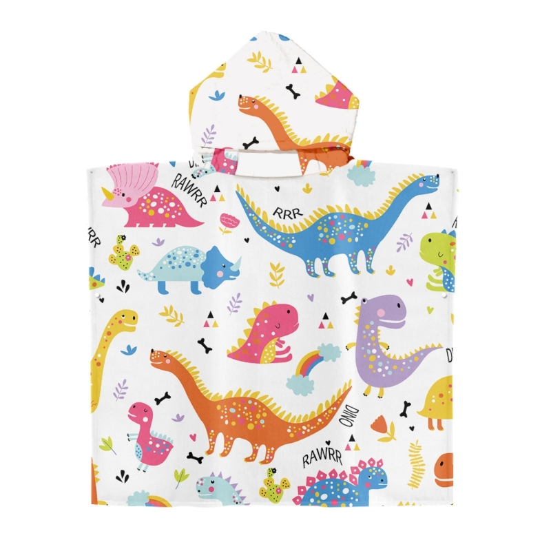 Kinder Kapuze Handtuch Poncho für Kinder Strand tuch Schwimmbad Badet uch Surfen Drops hipping – Detail 5