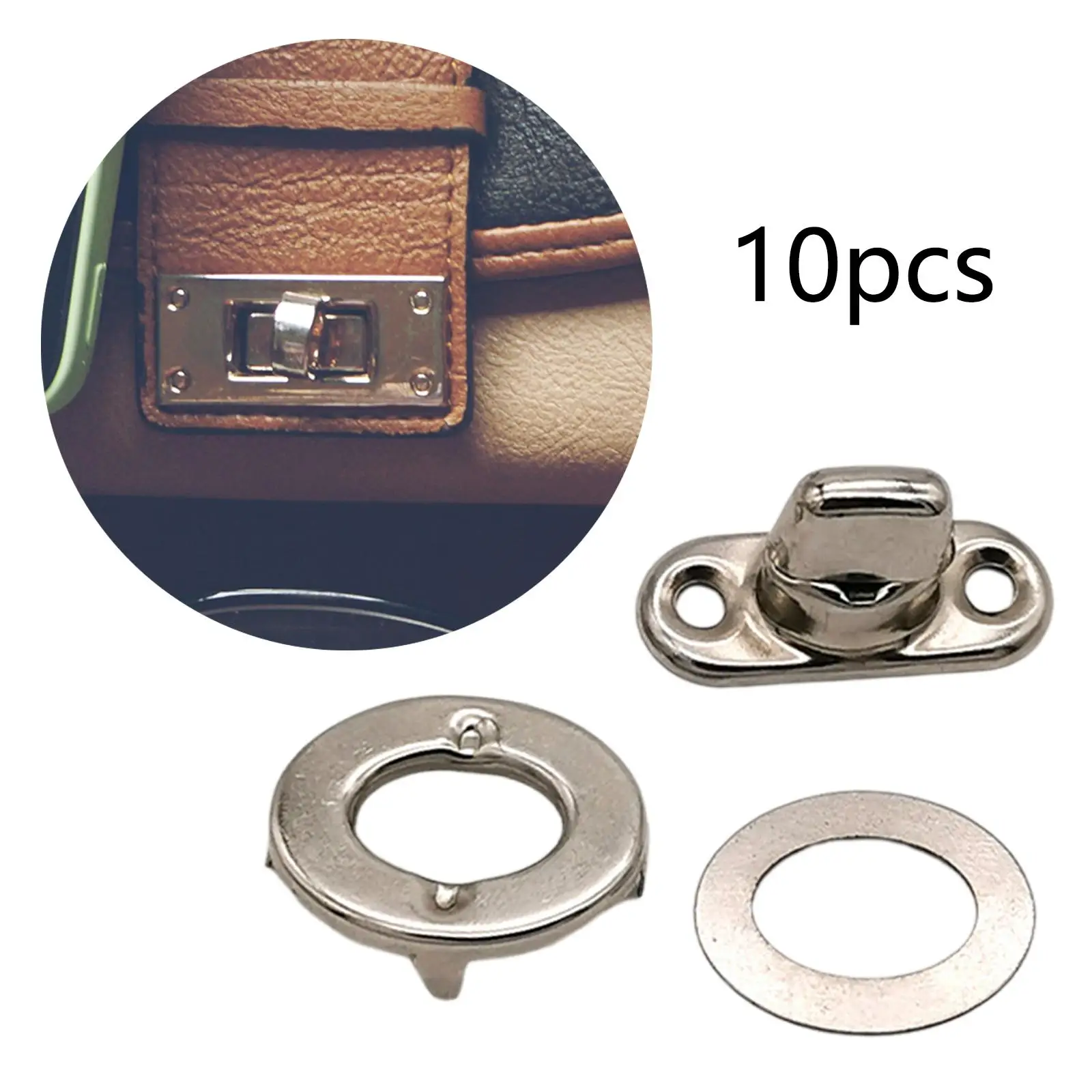 10Pcs Alloy Rotary Button Bag Twist Lock Decoration Buckles Durtable Box Catch latches for Craft Boxes Luggage Drawer Furniture