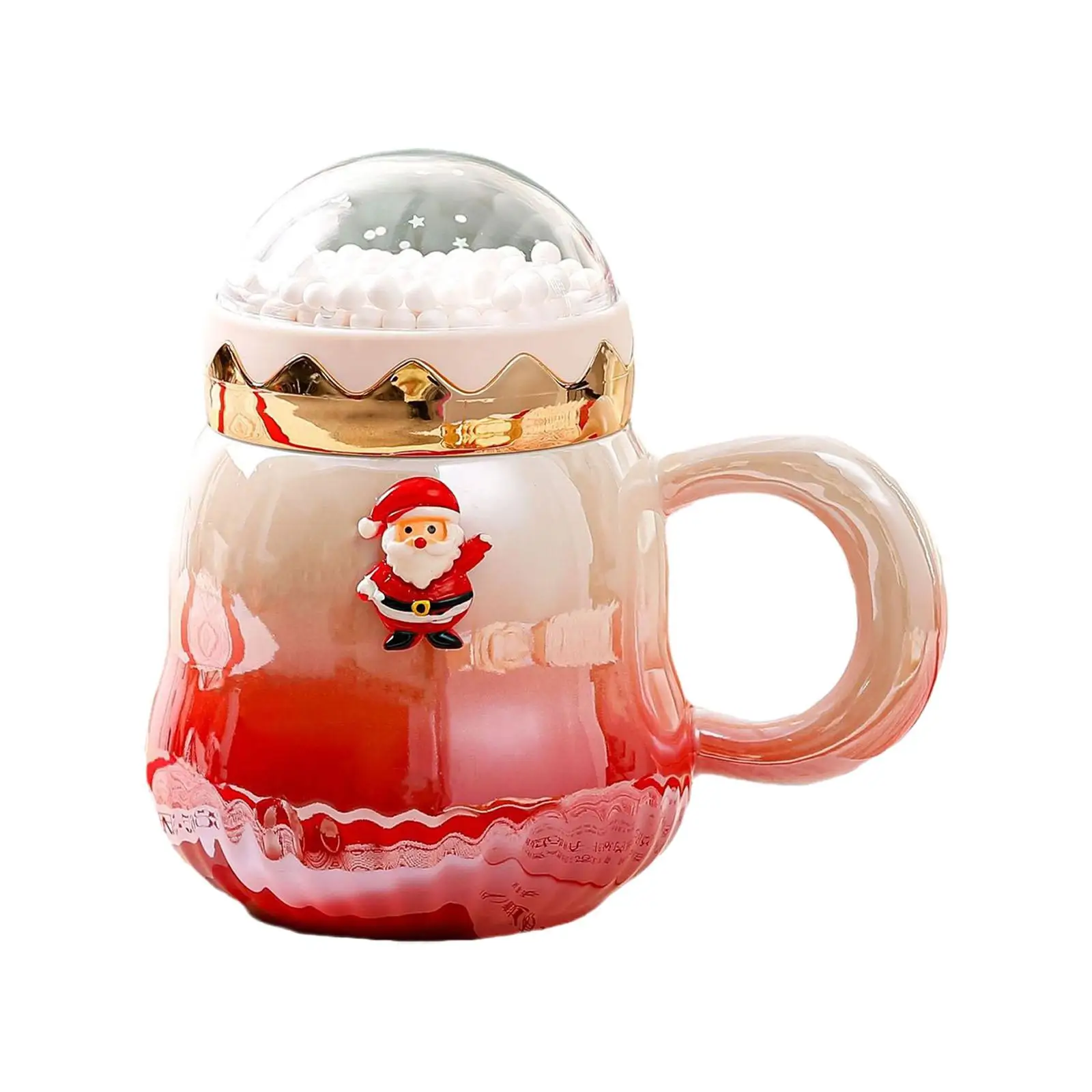 Christmas Coffee Mug 500ml with Handle and Lid Espresso Latte Mug Festive Mug Milk Chocolate Juice Mug for Xmas Christmas Family