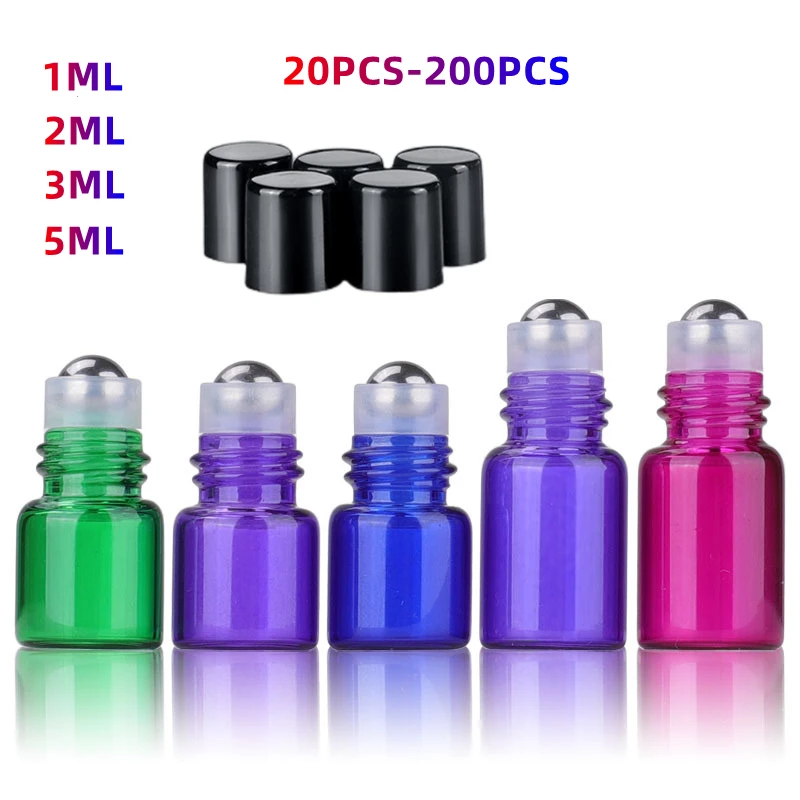 Best of 1ml-10ml Walk Bead Bottle Color Essential Oil Steel Ball Mini Perfume Portable Glass Split Empty Amber Roll On Sample Test Reviews & Tips