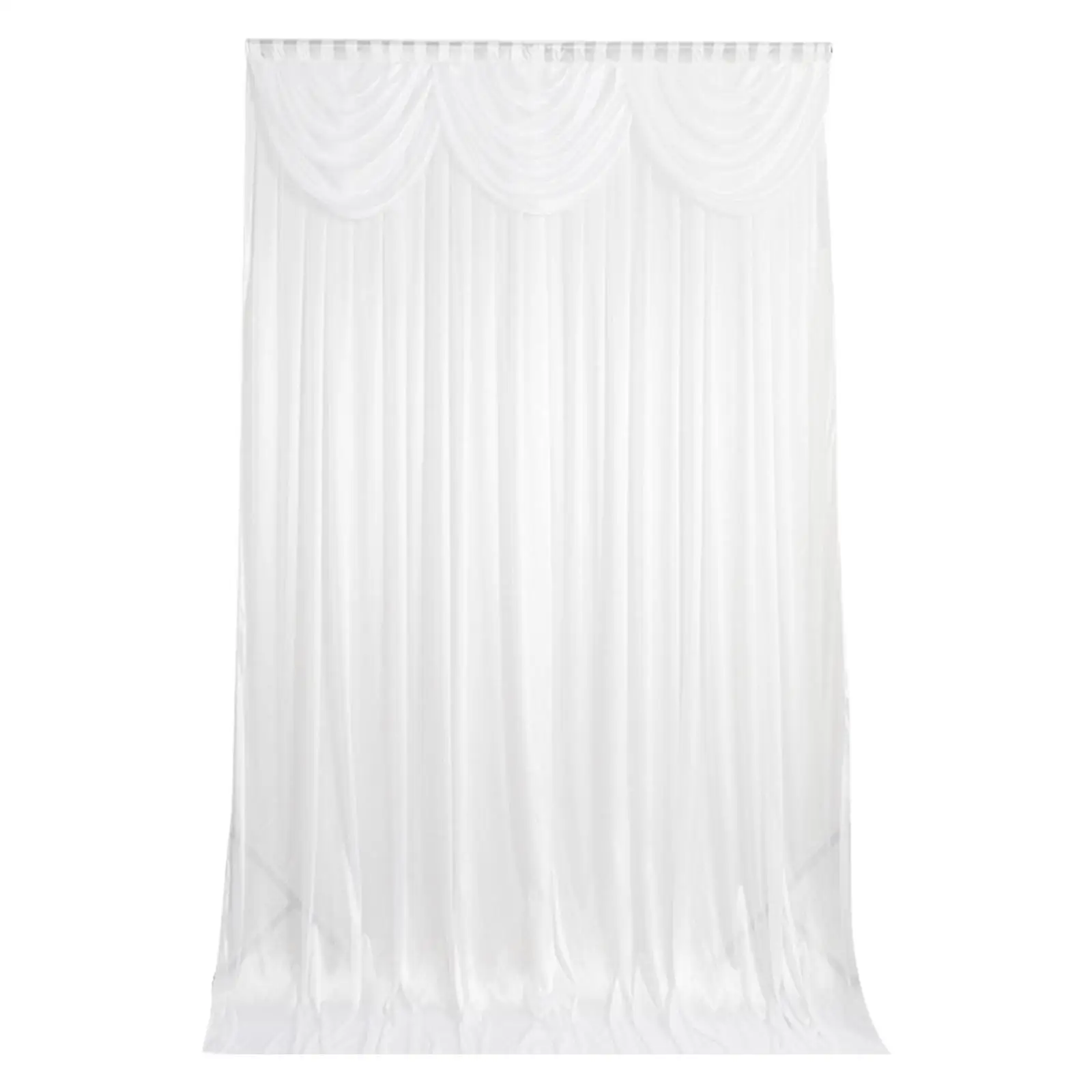 White Backdrop Curtain Background Screen Backdrop Drape Curtain for Venue Decorations