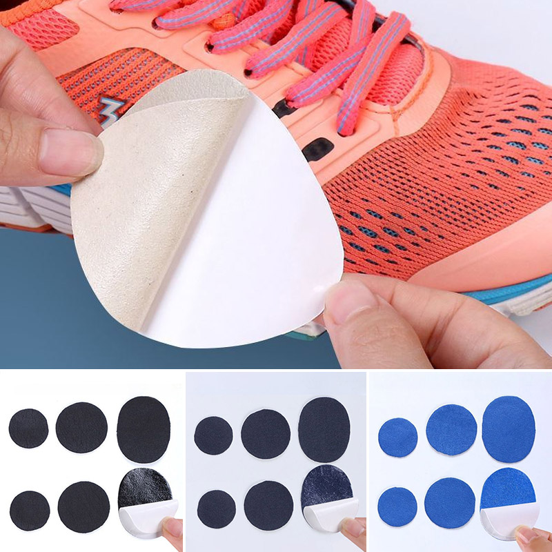 Description Picture 4 of item4/6pcs Sneaker Repair Patches Self-adhesive Running Shoes Insole Heel Patch Mesh Lining Torn Hole Sticker Foot Care Tool