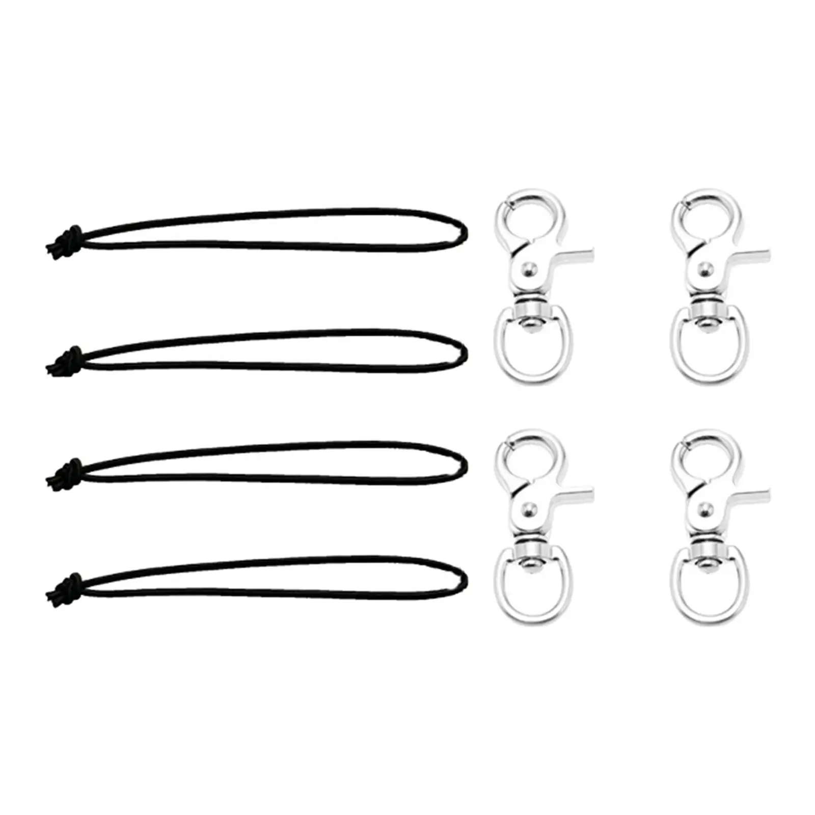 4Pcs Elastic Snowboard Leash Cord Accessories, Replacement, with Clip, Useful