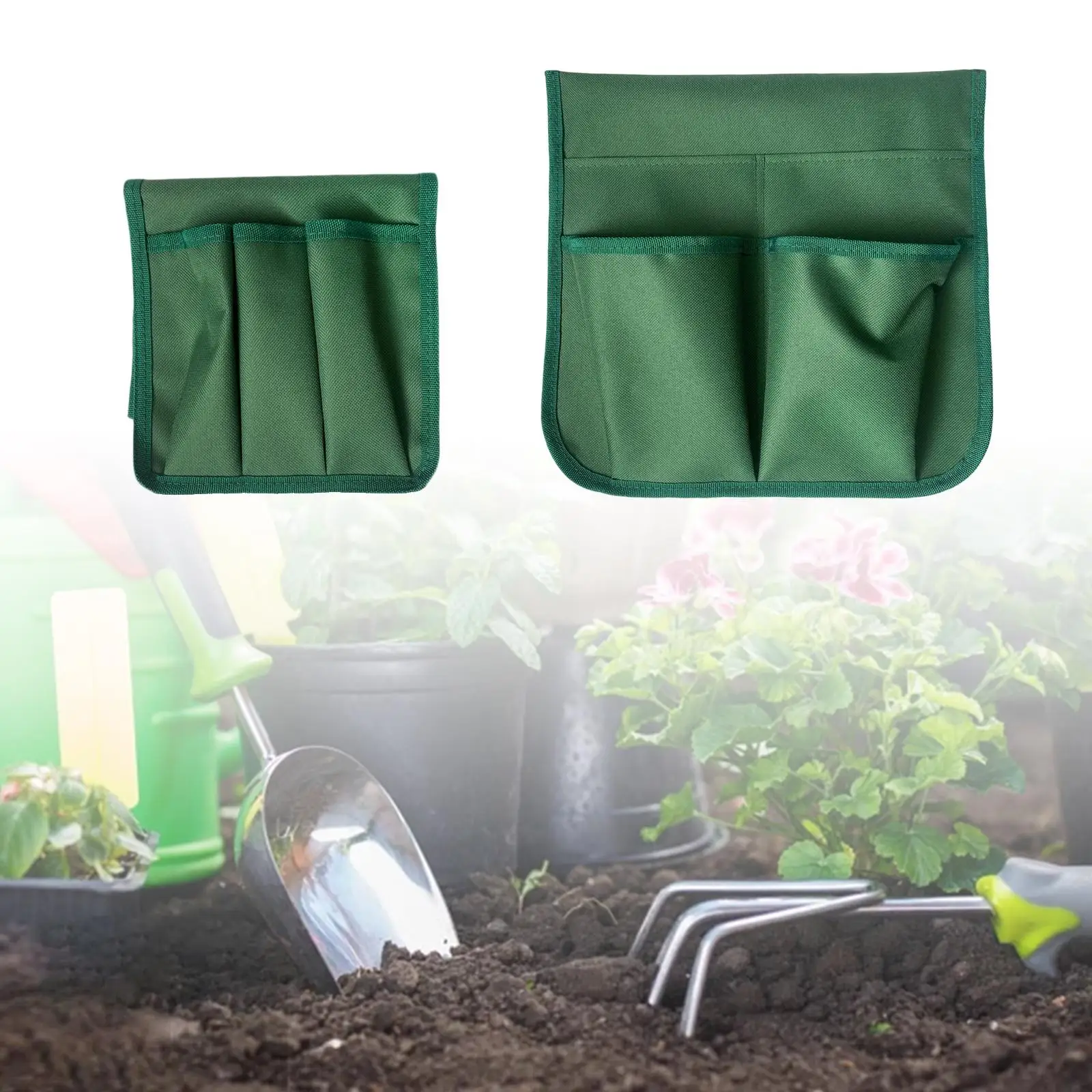 Gardening Hand Tool Pouch Utility Pockets Apron Bench Kneeling Bag Multi Pockets Lightweight Foldable Tool Storage Bag Pouch
