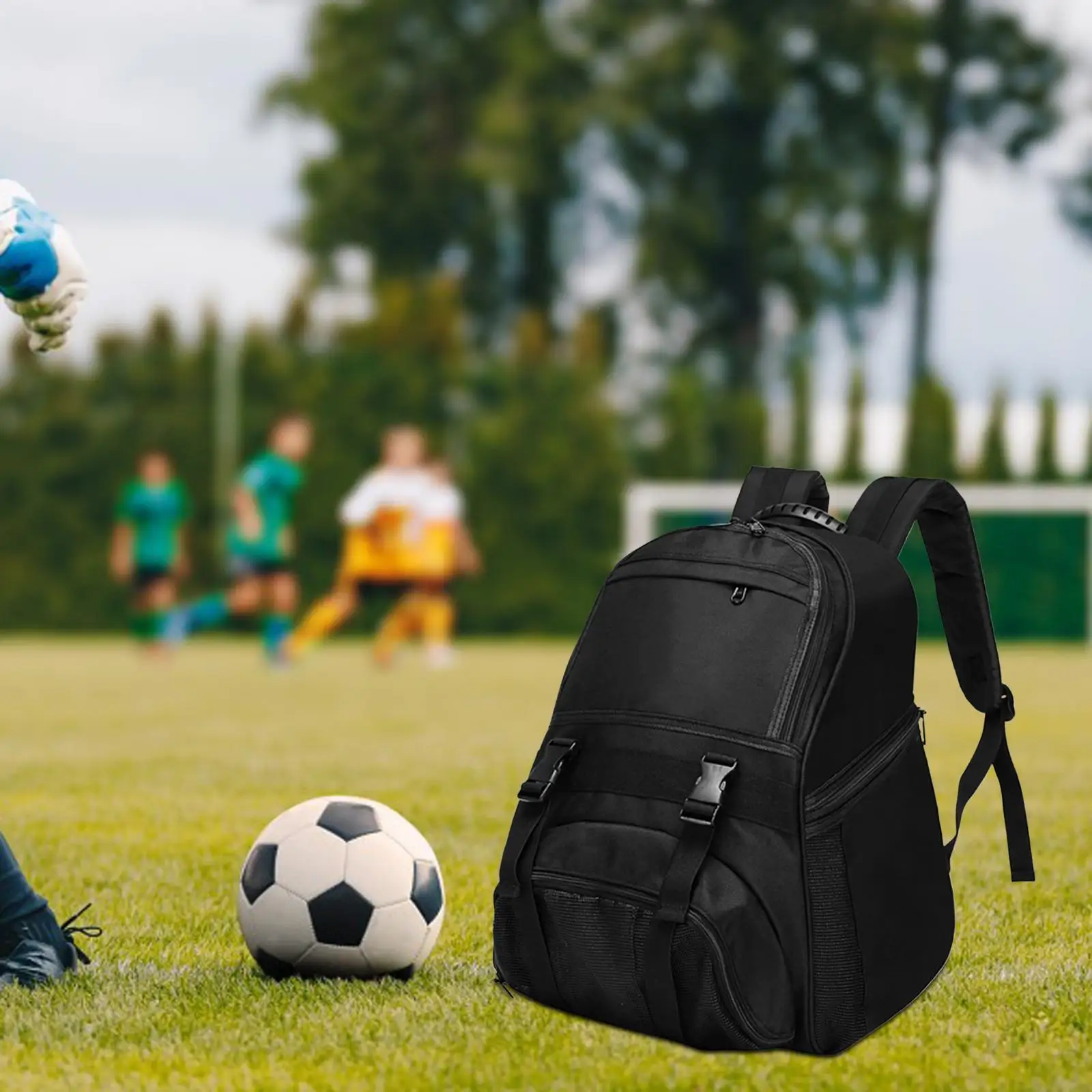 Basketball Carrying Backpack Adjustable Shoulder Straps Ball Storage Bag Single Ball Bag for Soccer Volleyball Rugby Ball