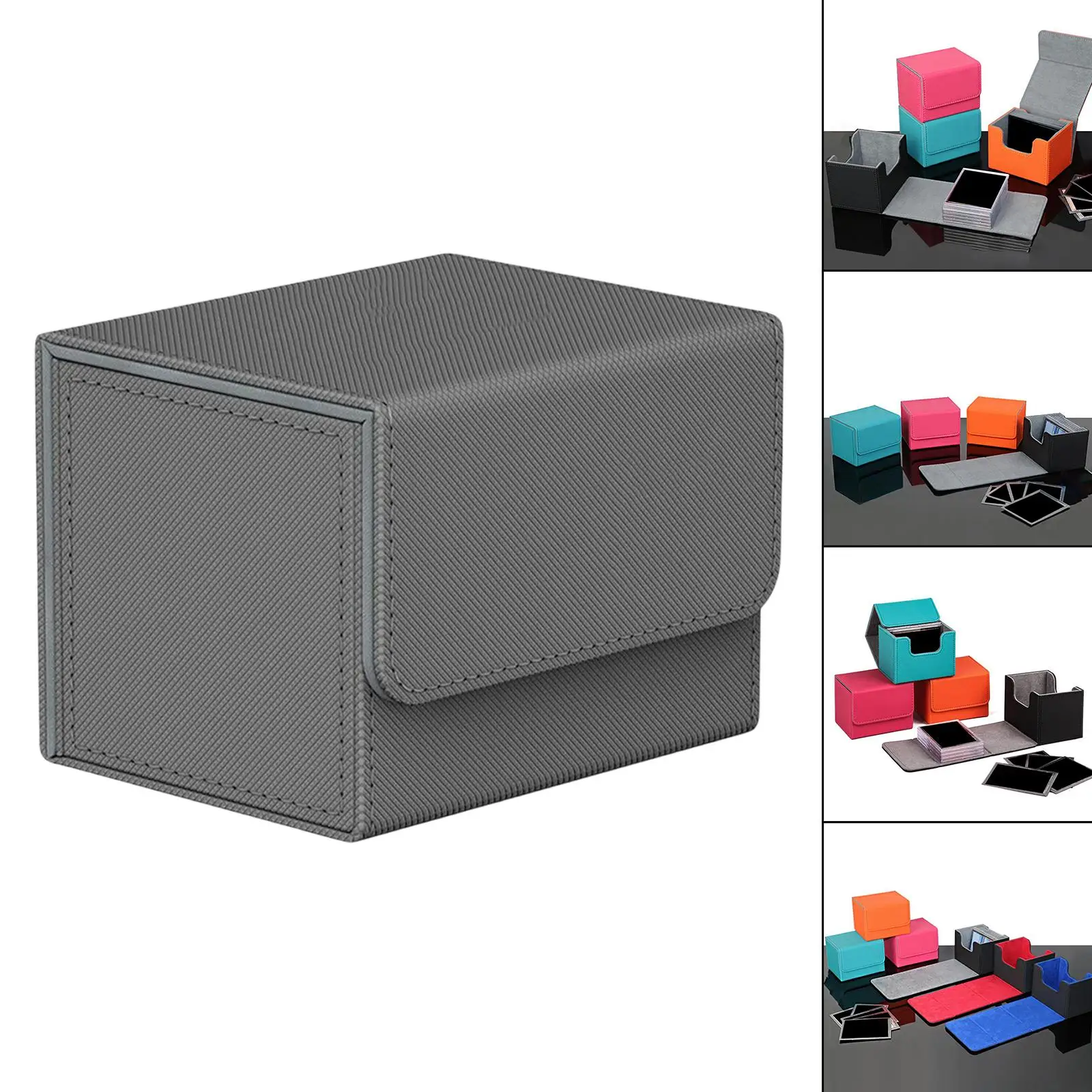 Durable Card Deck Box Organizer Storage Holder Album Side-Loading Container for