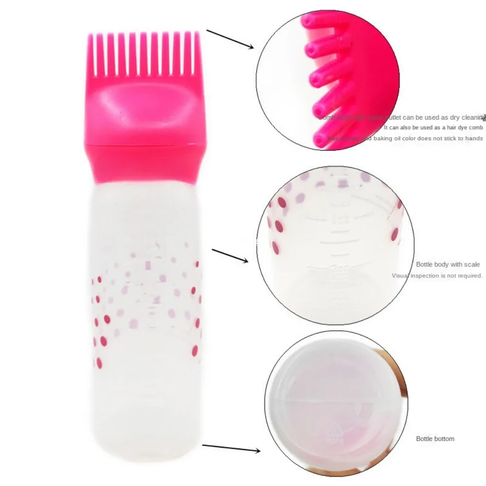 Description Picture 6 of item1PC 160ML Hair Dye Applicator Bottles Plastic Dyeing Shampoo Bottle Oil Comb Brush Styling Tool Hair Coloring Hair Tools