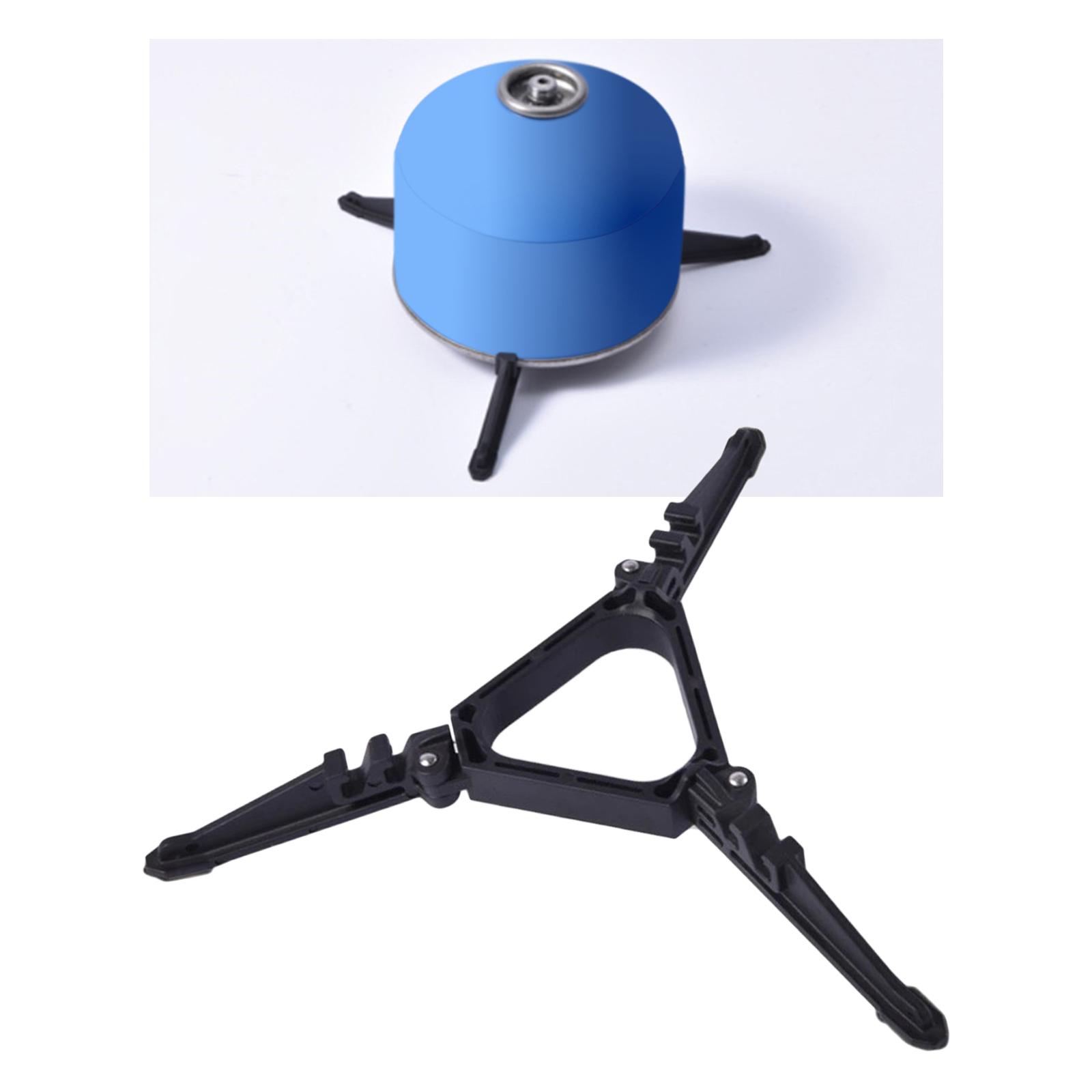 Portable Gas Tank Stove Stand Tripod Camping Canister Rack Bracket Cartridge Canister Holder for Picnic Hiking BBQ Fishing