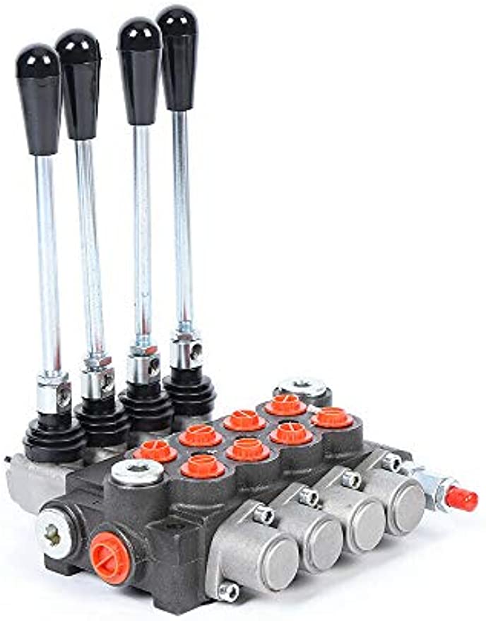 Hydraulic manual control valve 4-fold 40L for double acting cylinders DE
