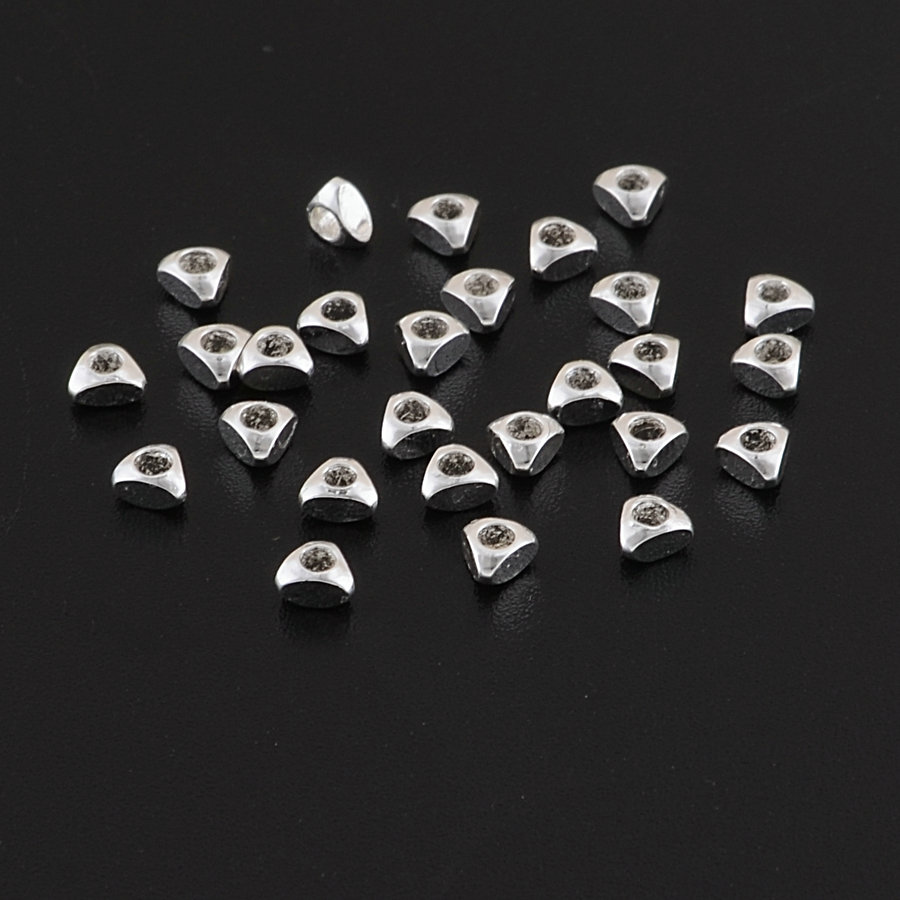 100PCS 1,2*3MM 14K Gold Farbe Überzogene Messing Dreieck Spacer Perlen Flache Armband Perlen Hohe qualität Diy Schmuck Zubehör – Detail 7