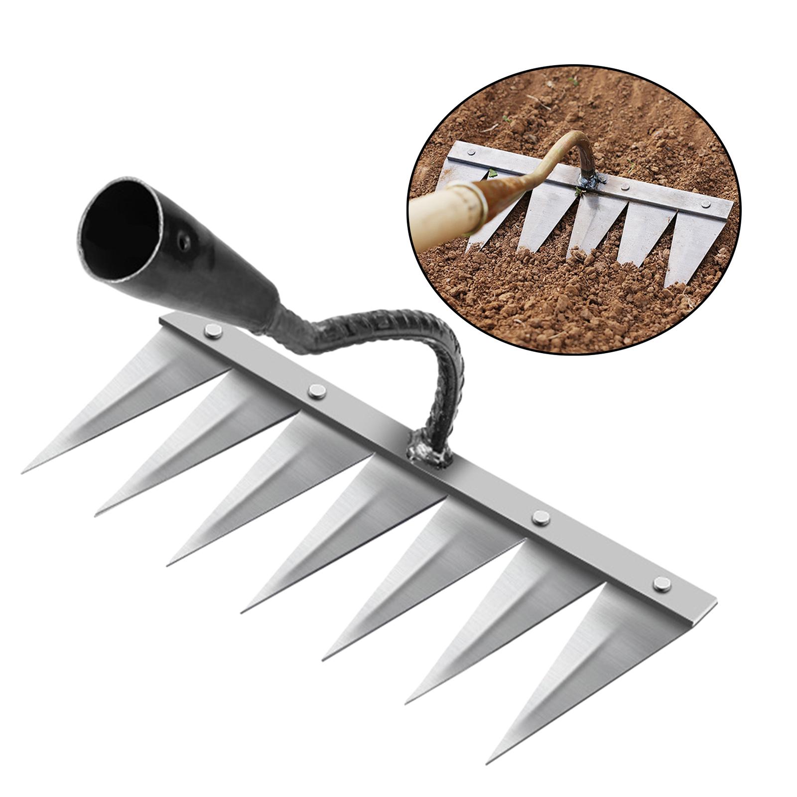 Gardening Hoe Weeding Rake with Glove Agricultural Tools Grasping Raking Loosening Soil Artifact Harrow Agricultural Tool