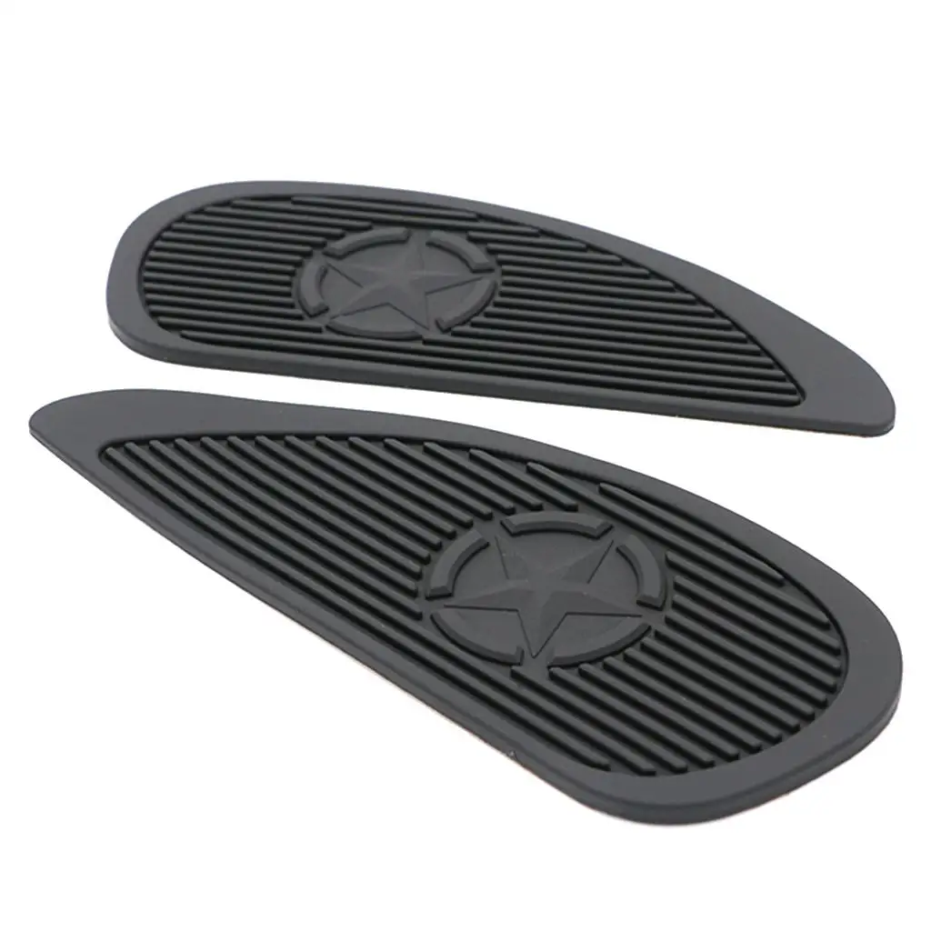 2pcs Motorcycle Tank Traction Pads Side Gas Fuel Knee Grip Protector Pad