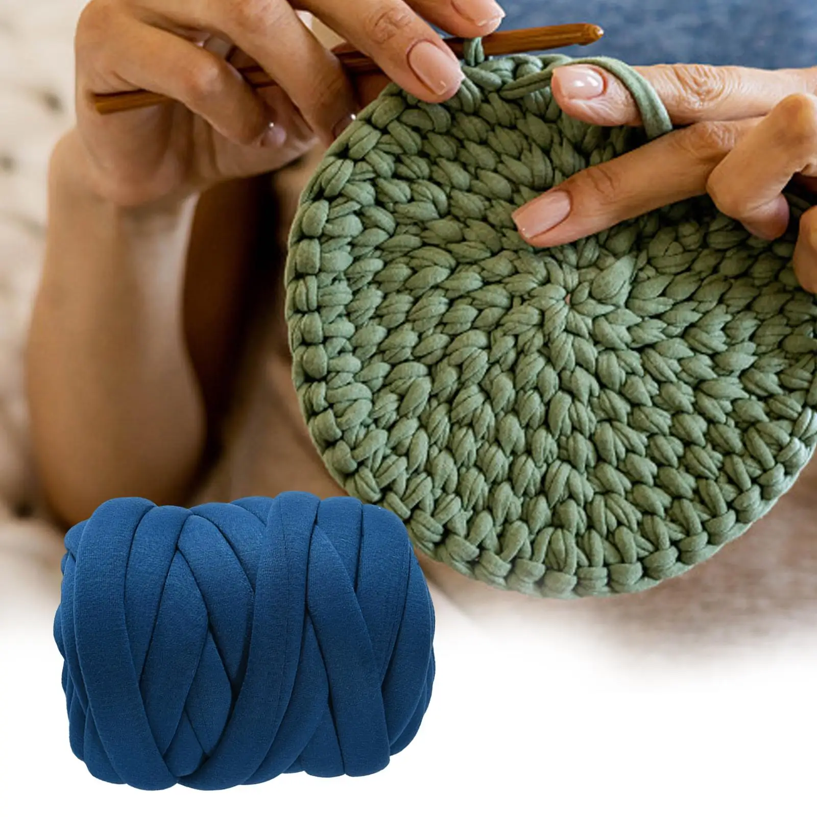 Chunky Wool Yarn DIY Filling Jumbo Tubular Yarn for Weaving Cushion Sweaters
