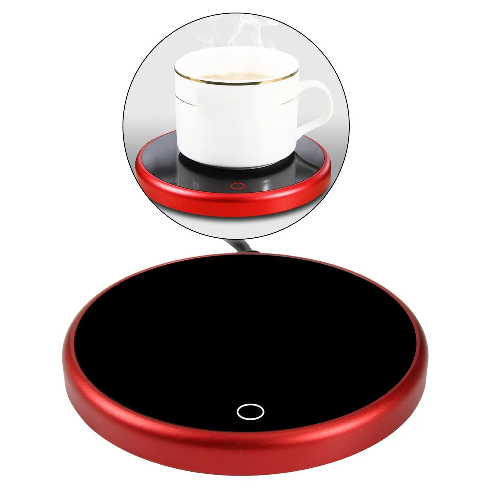 Wall Plug Coffee er Coaster Hot Tea Makers Constant Temperature 55°C Round Cushion Beverage Warmer for Office Tea