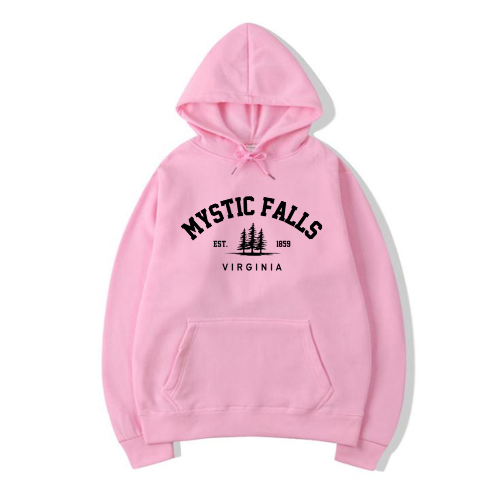 mystic falls virginia hoodie com capuz salvadores moletom unisex manga longa crewneck pullovers casual hoodies para fãs de vampiros