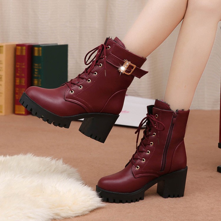 Womens wine colored on sale boots