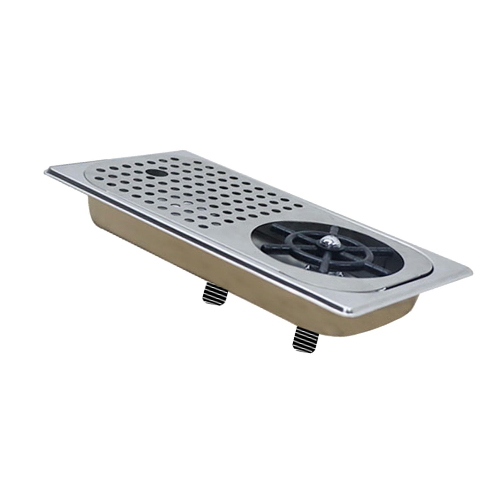 Stainless Steel Glass Rinser Efficient Cleaning Baby Bottle Washer Coffee Cup Cleaner for Home Dining Room Bar Cafe Restaurant