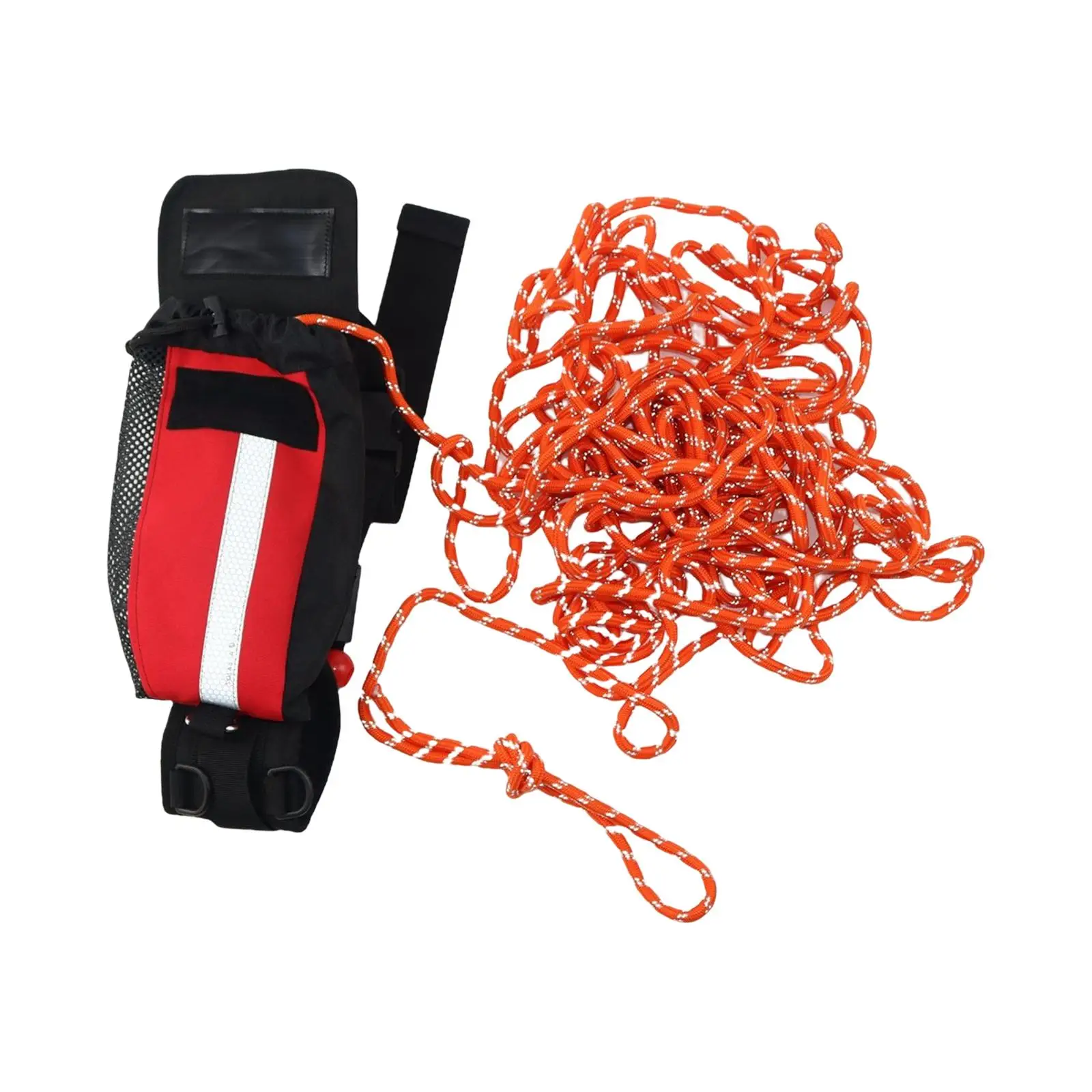 Reflective Rope Throw Bag High Visibility Accessories Device for Rafting Buoyant Dinghy Swimming Kayaking Ice Fishing