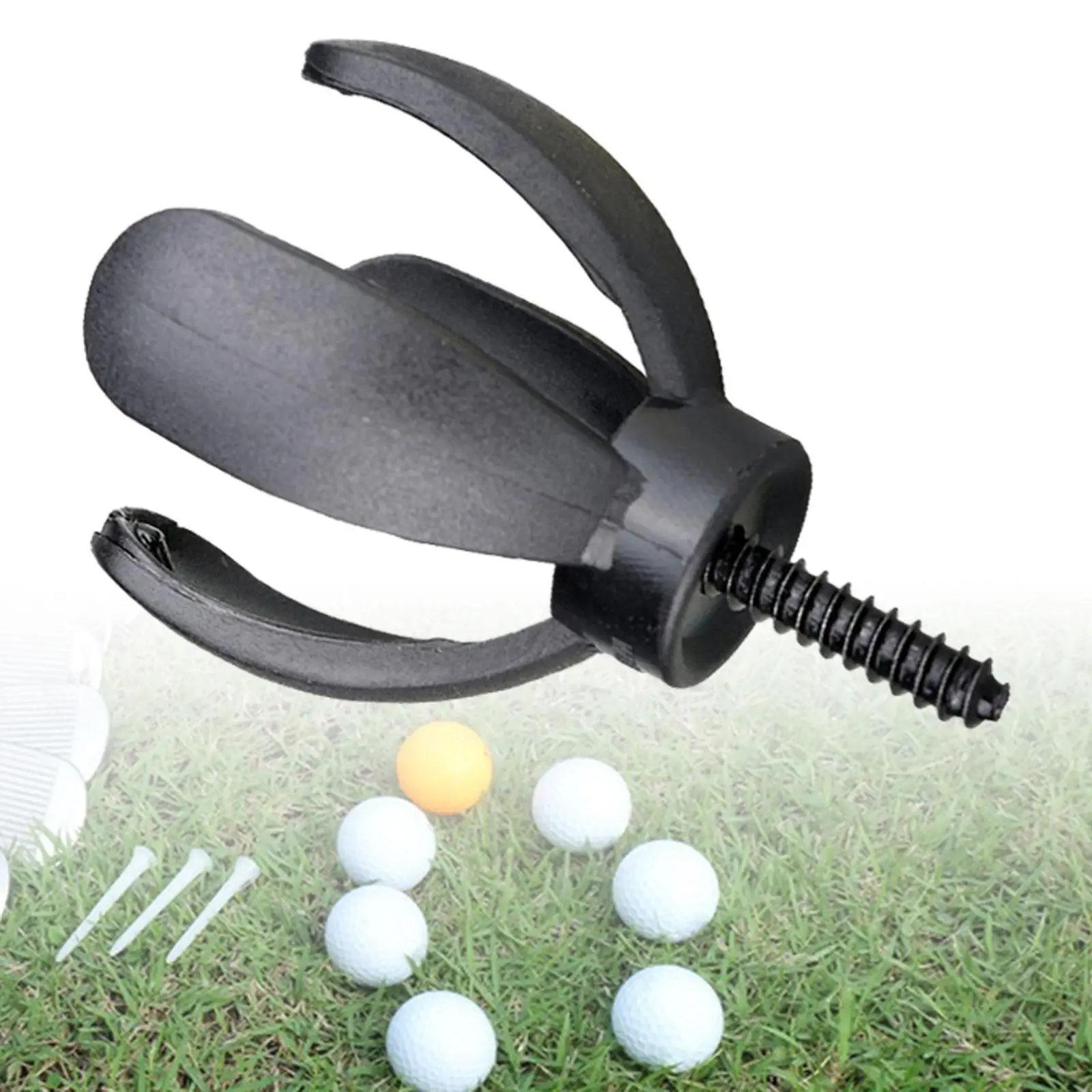4 Prong Golf Ball Pick Up Retriever Grabbers Claw Sucker Tool for Putter Grip