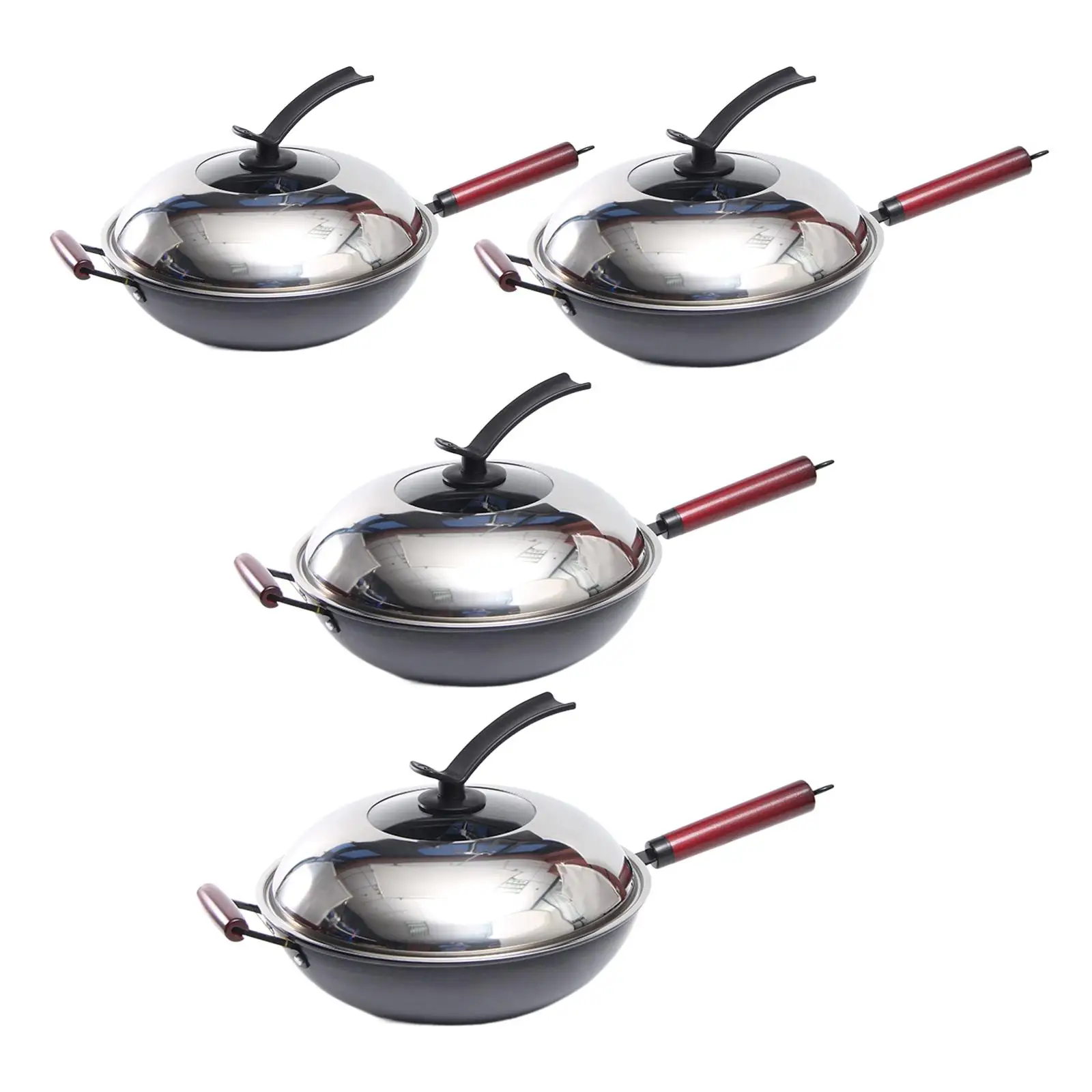 Cooking Wok with Cover Cookware Omelet pan Heat Transfer for Alls