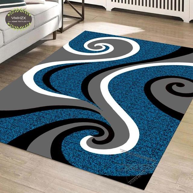  Alfombras baratas pasillo pasillo azul sala grande alfombra  geométrica triángulo balcón alfombra lavable esquina 63.0x90.6 in alfombras  para dormitorio : Hogar y Cocina