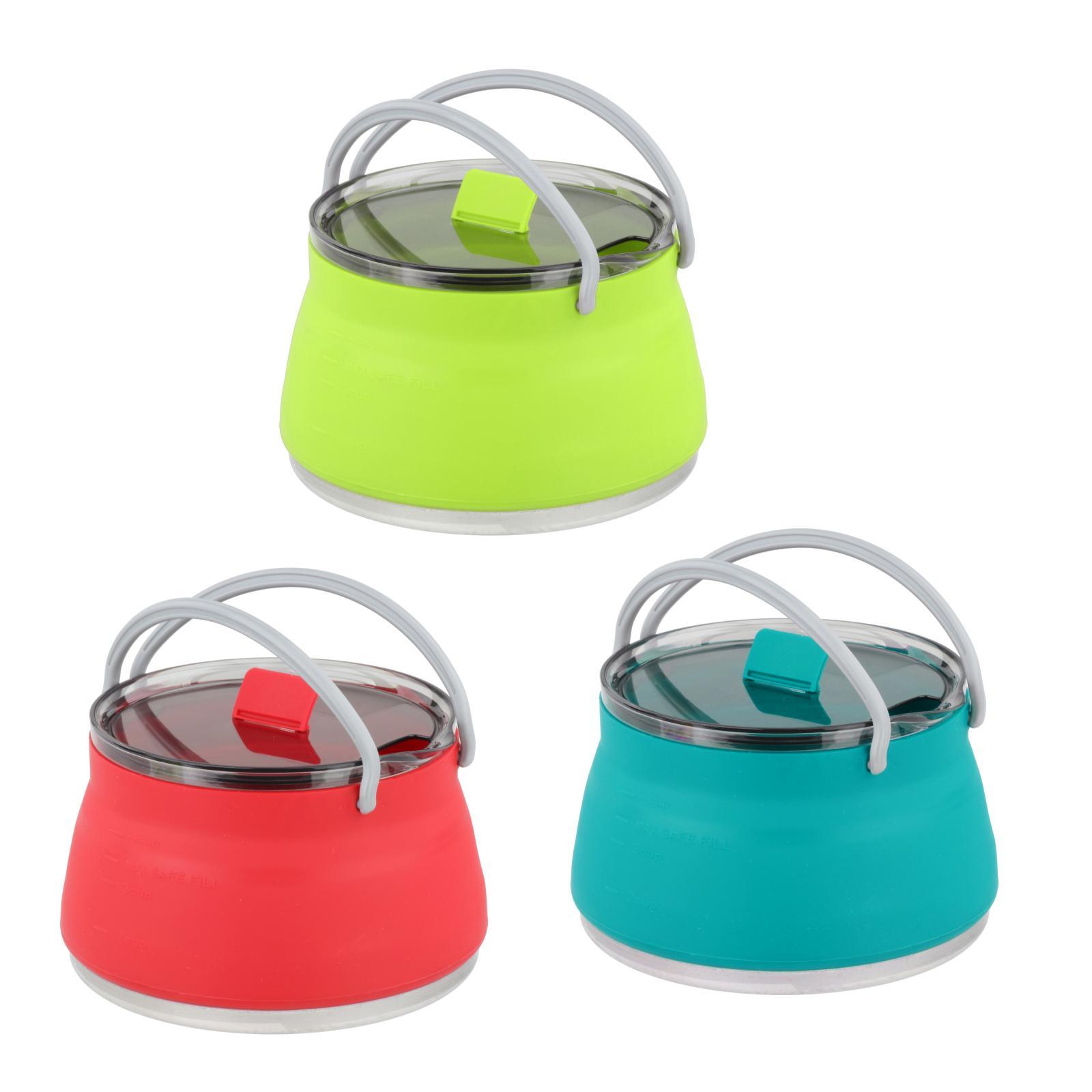  Silicone Travel Foldable Pot Portable Collapsible Camping Kettle for Coffee Milk er  Travel Supplies