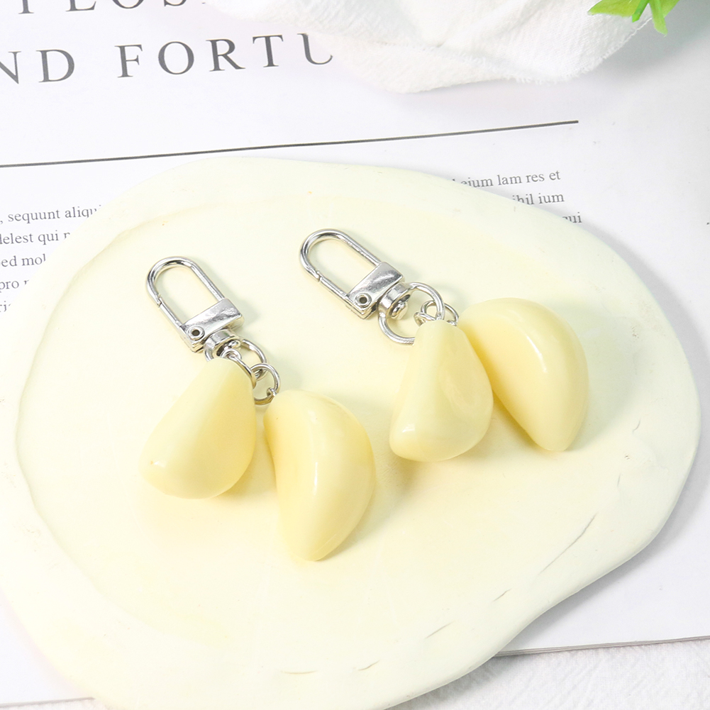 1pc Simulation Knoblauch Lebensmittel Schlüsselbund Spaß Gemüse Modell Anhänger Student Paar Personalisierte Tasche Anhänger Auto Schlüsselring Schmuck Geschenk – Detail 2